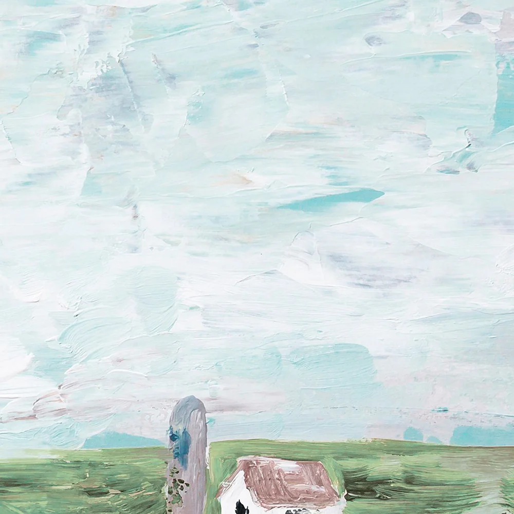 Little White Barn II Luxe Art Print