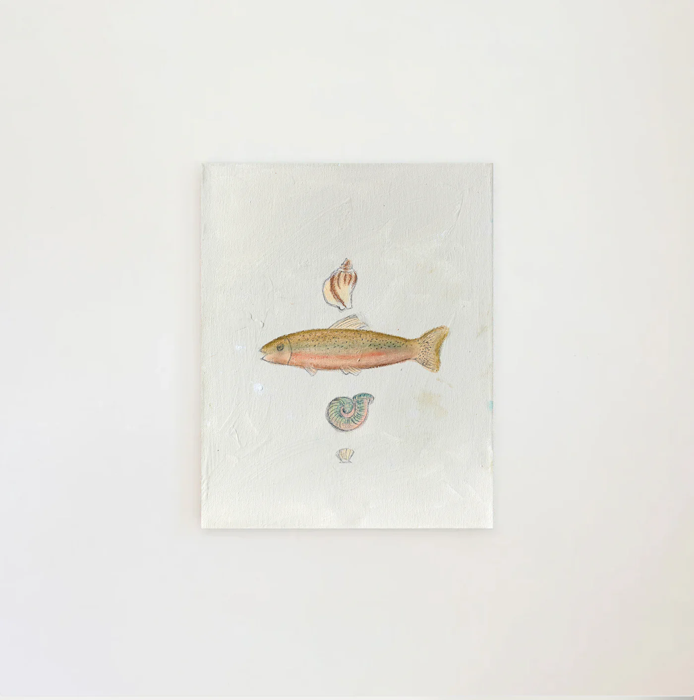 Rainbow Trout & Fossil Luxe Art Print