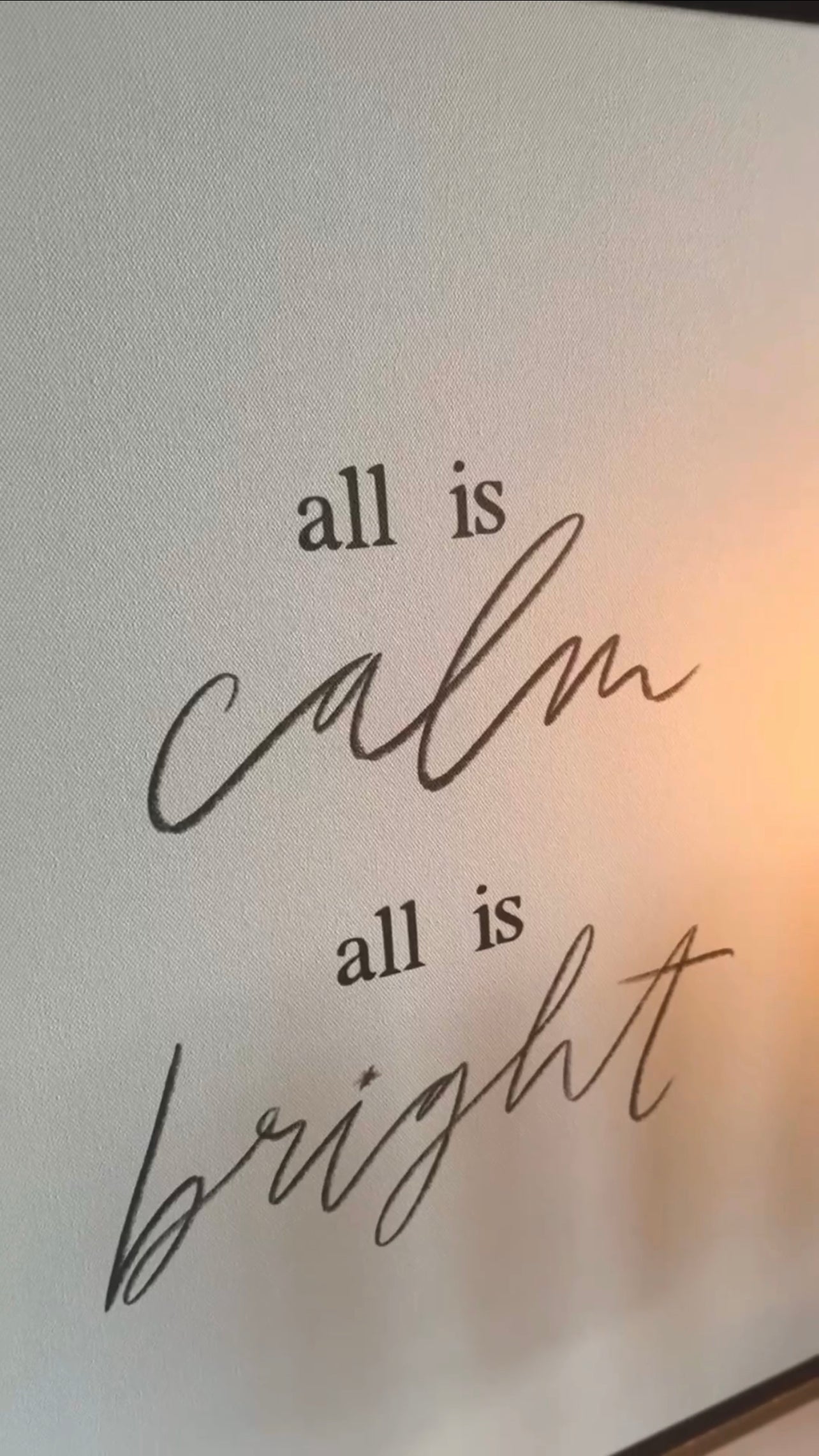 All is calm, all is bright | Alabaster | Canvas