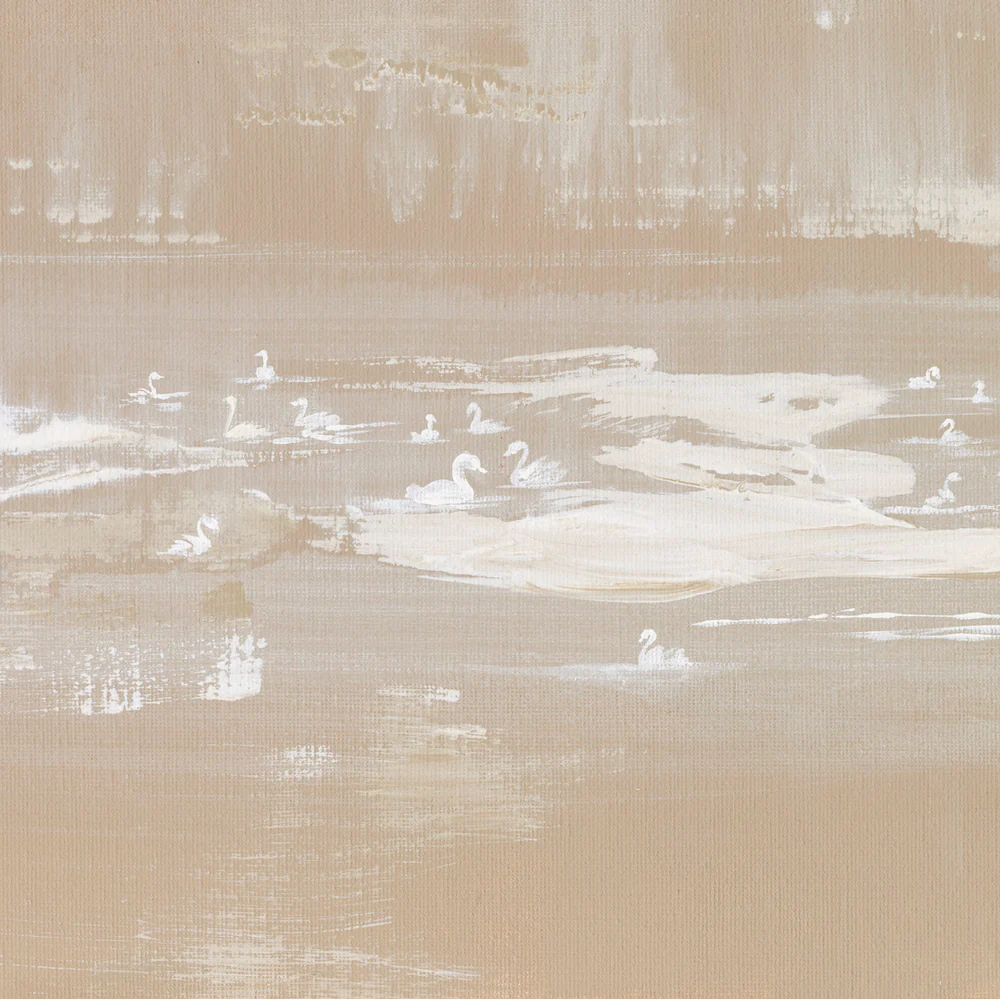 Wabi Sabi Swans Luxe Art Print