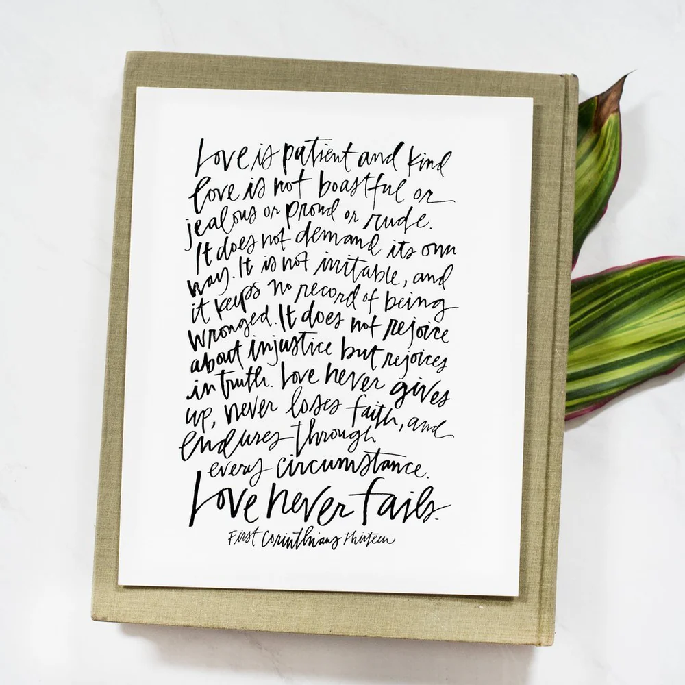 First Corinthians Luxe Art Print