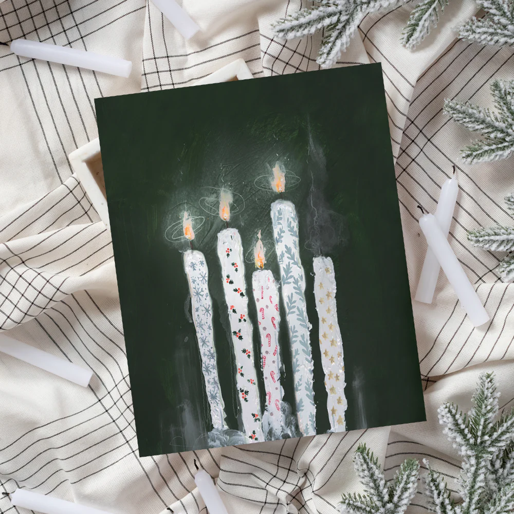 Painted Candles Luxe Art Print