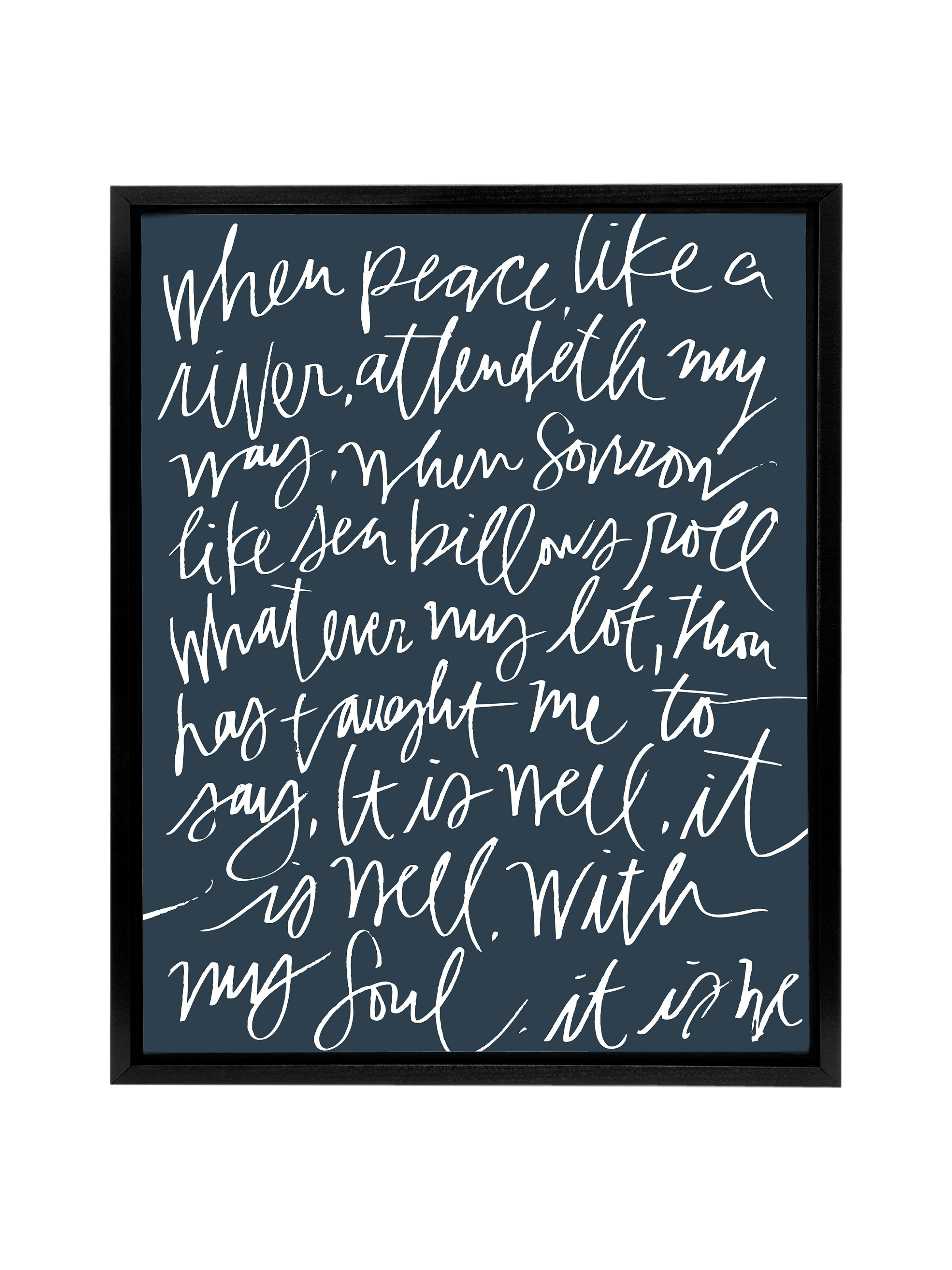 It Is Well | Interior Navy | Canvas