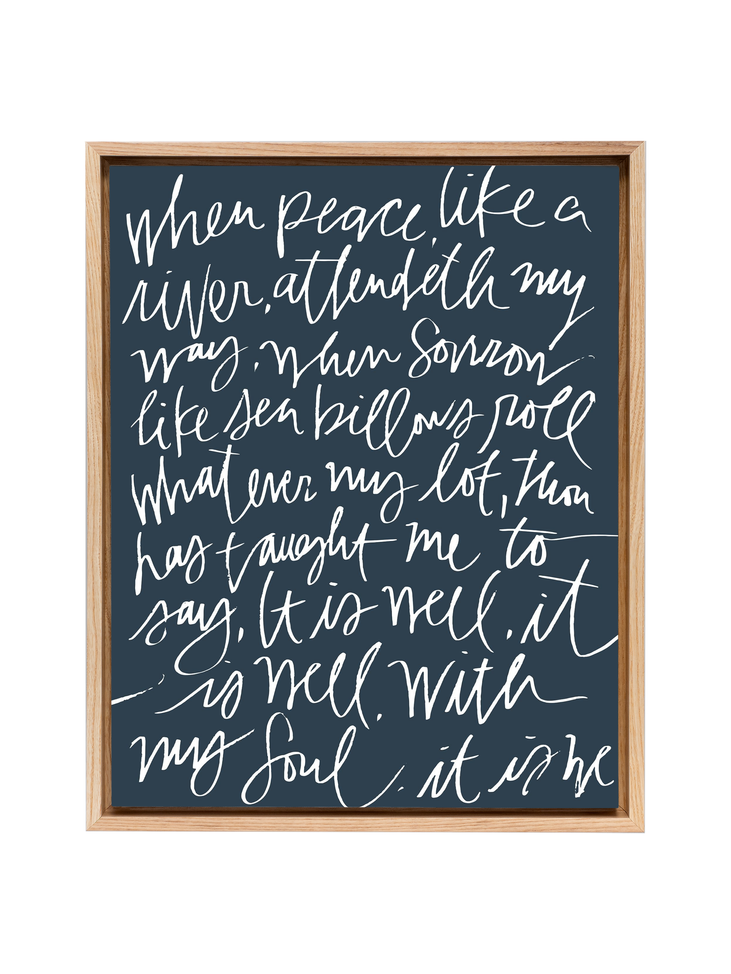 It Is Well | Interior Navy | Canvas