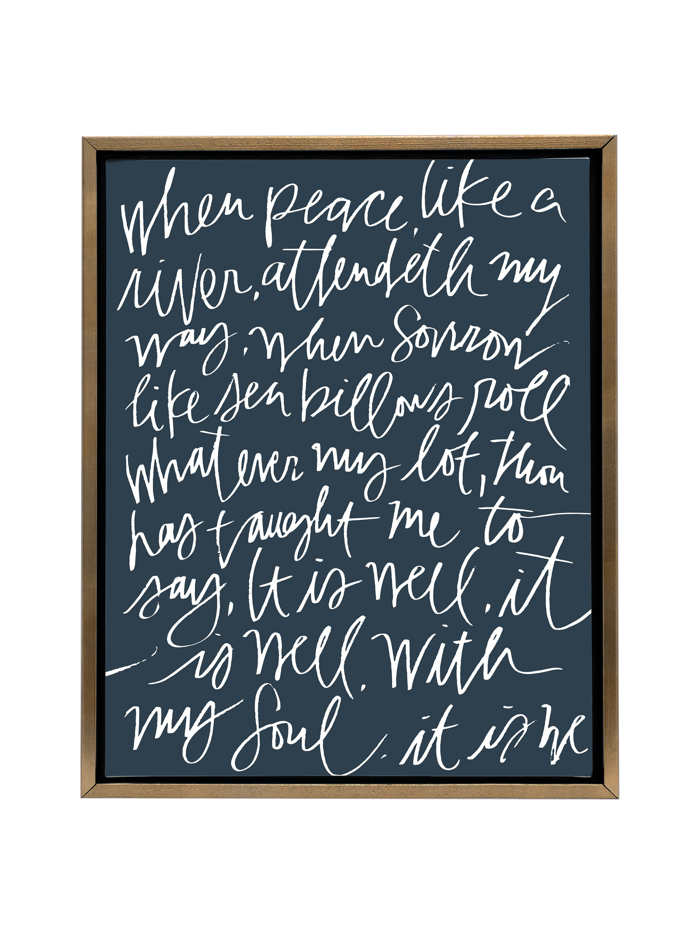 It Is Well | Interior Navy | Canvas