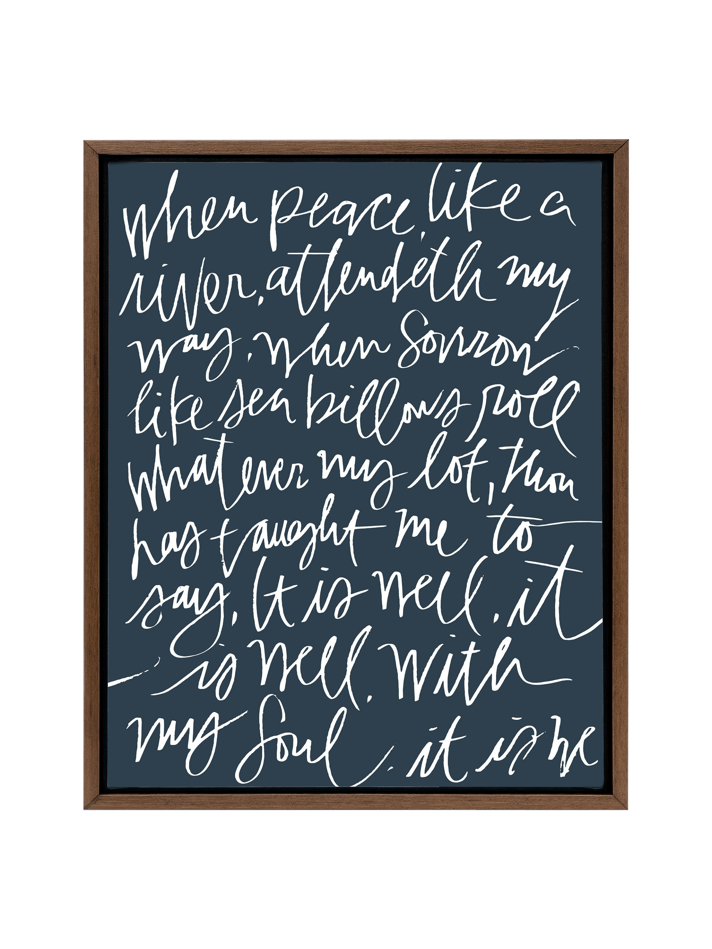 It Is Well | Interior Navy | Canvas