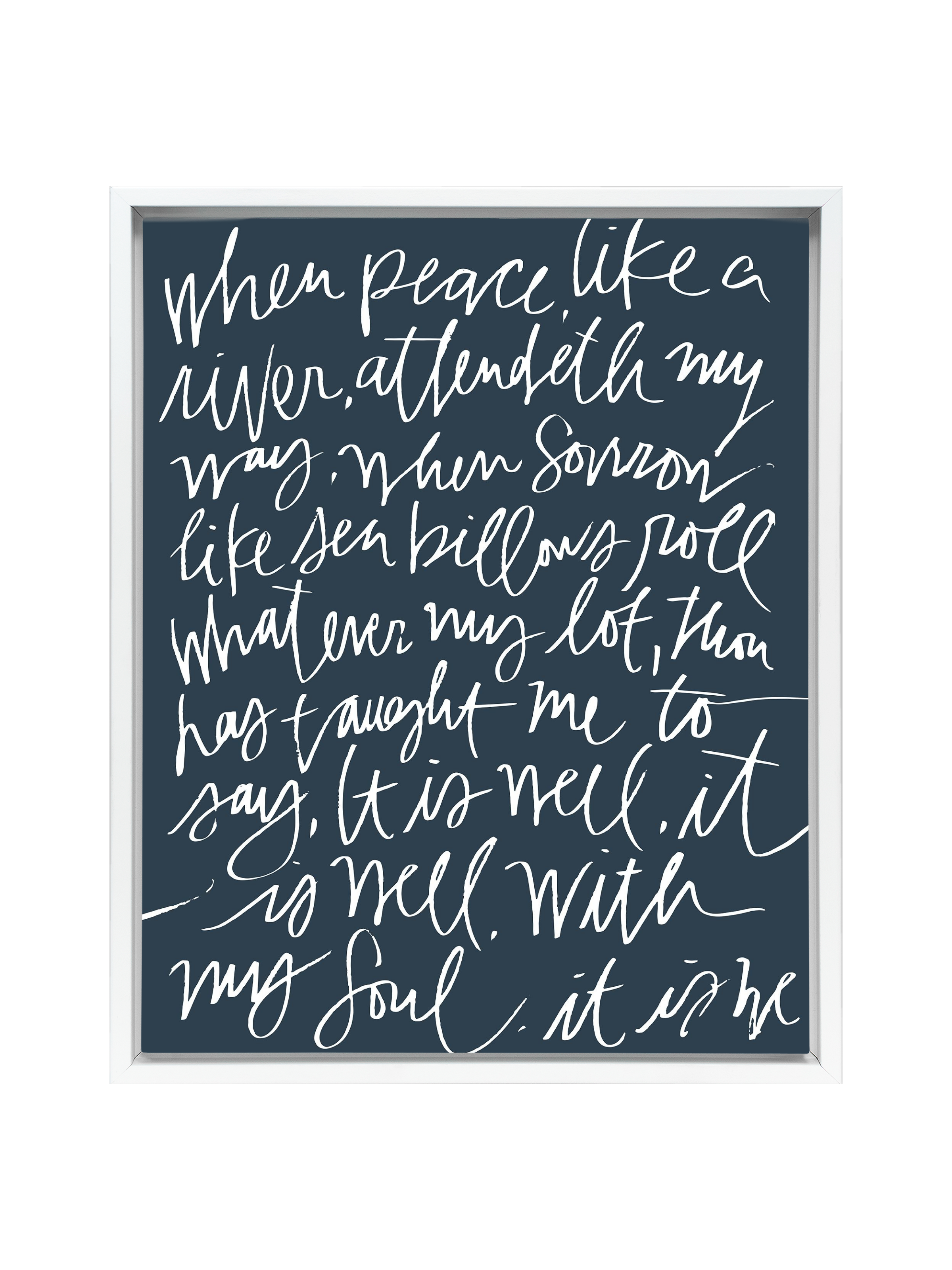 It Is Well | Interior Navy | Canvas