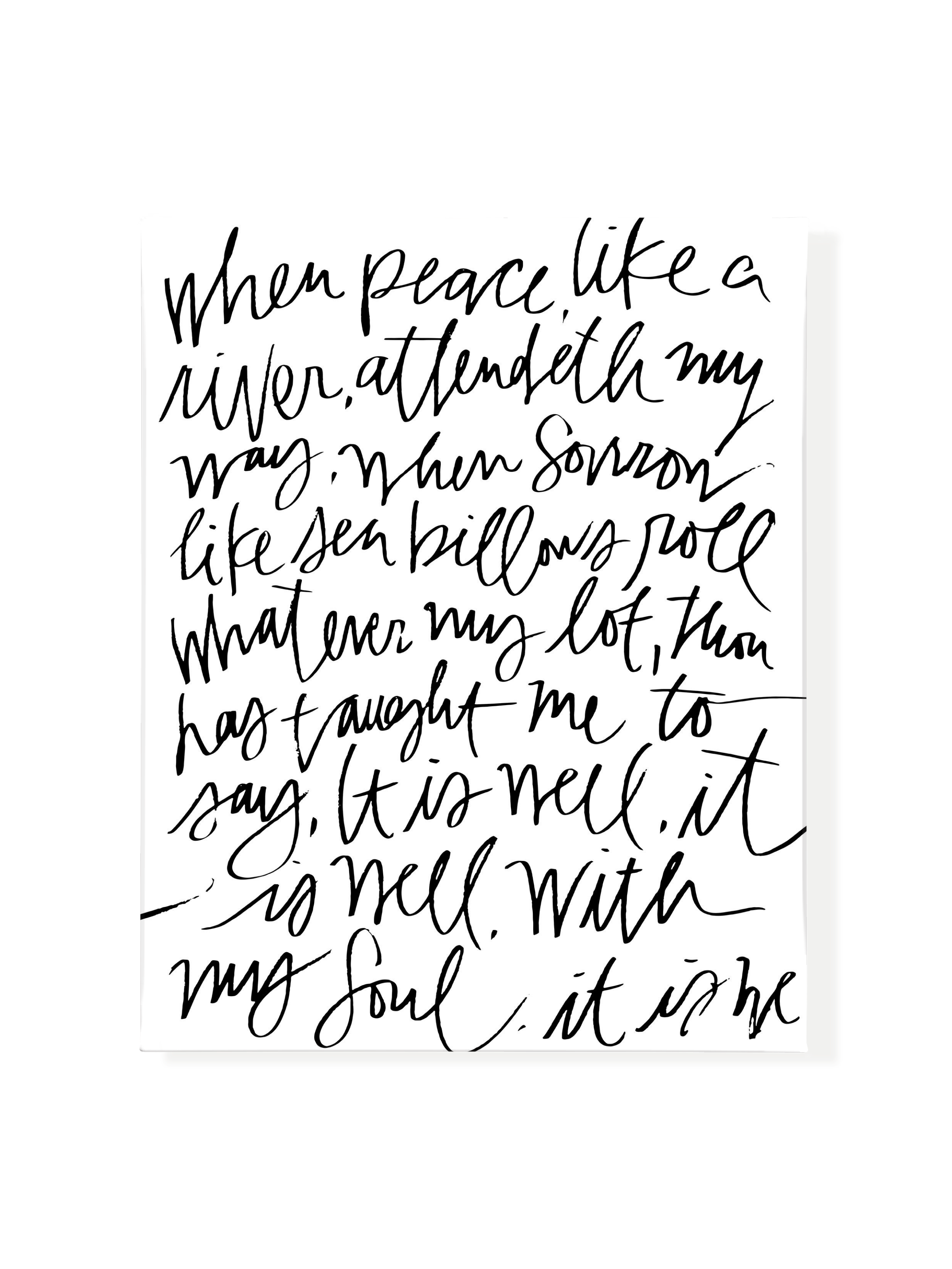 It Is Well | Pure White | Canvas