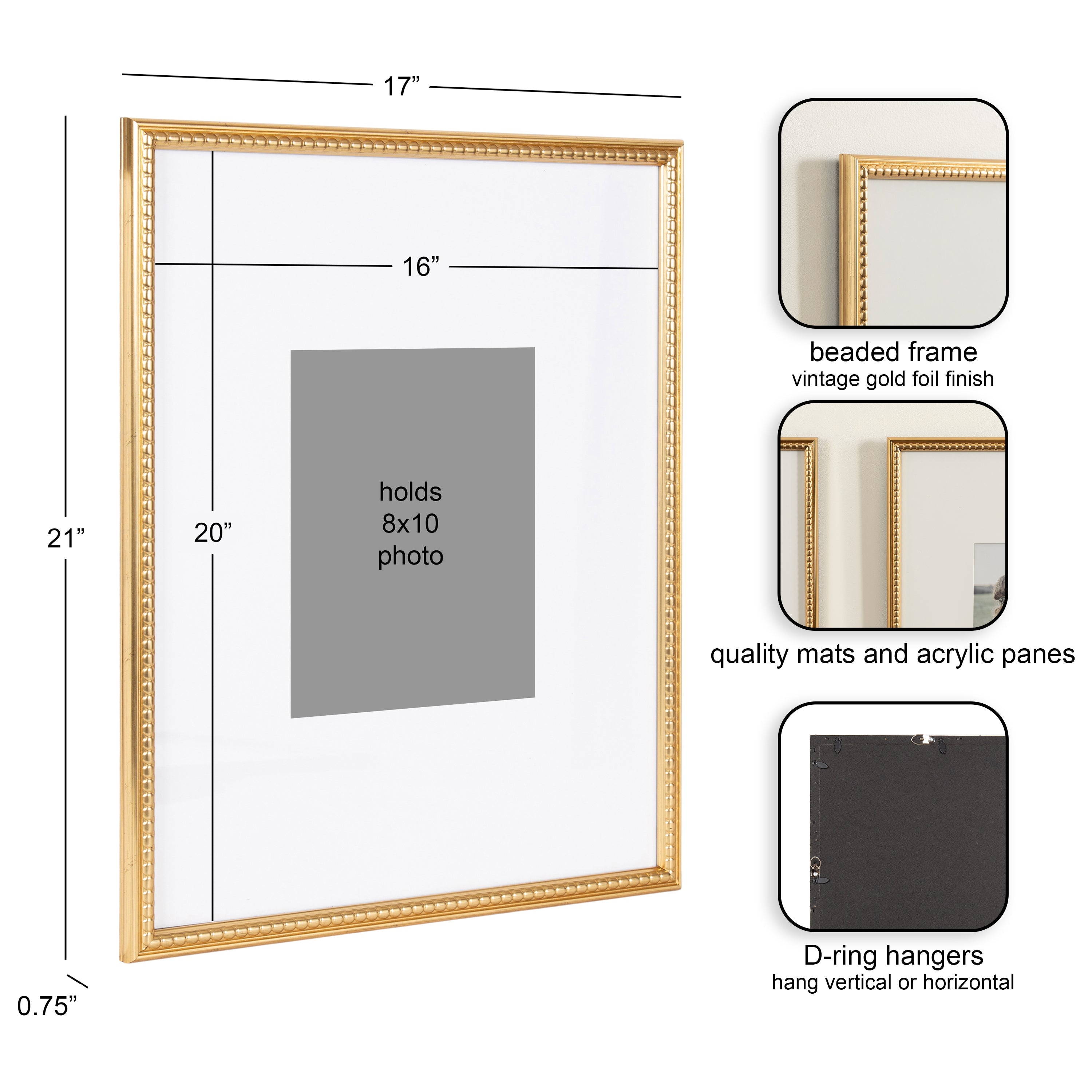 Adlynn Beaded Photo Frame Set