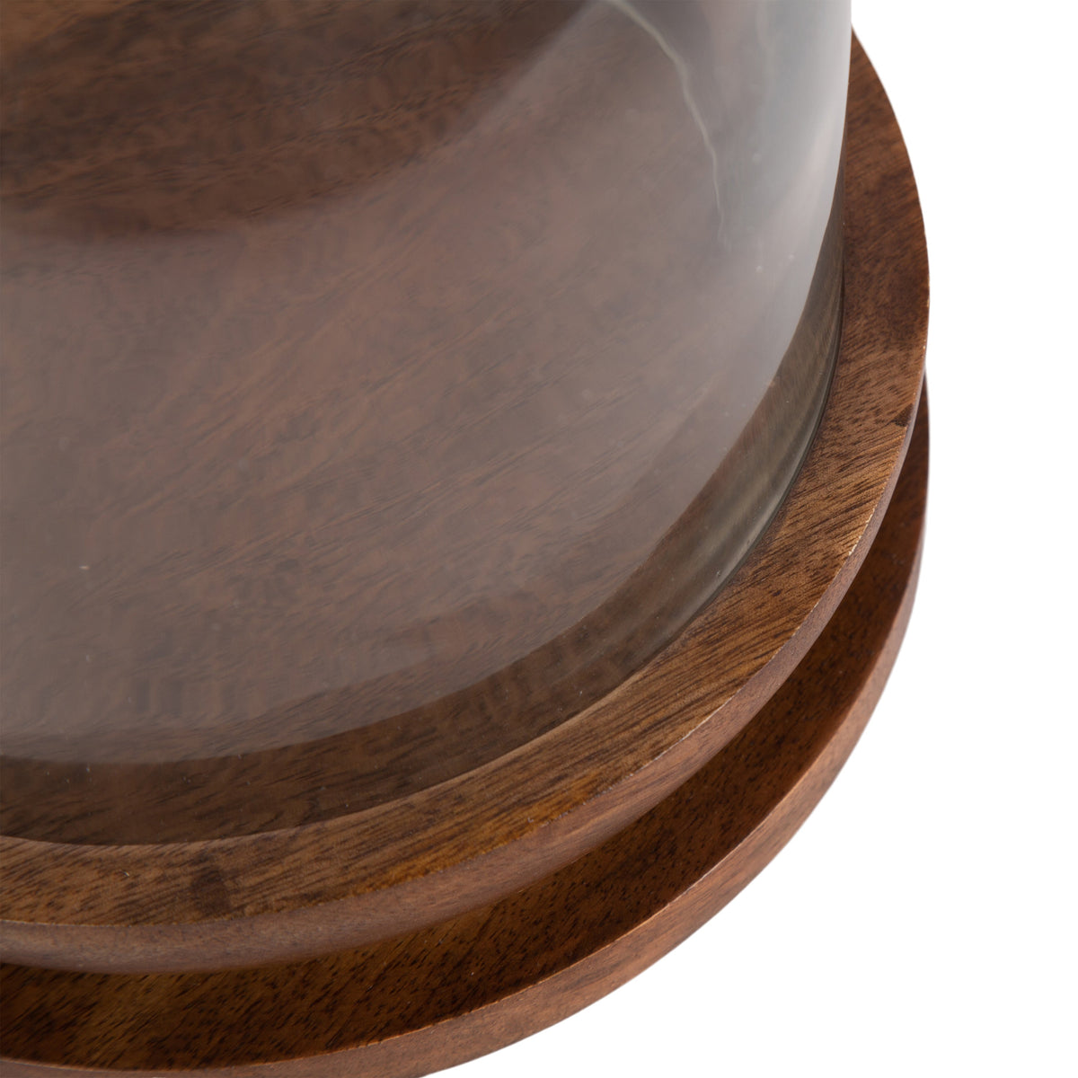 Claussen Wood and Glass Cloche 2 Piece Set