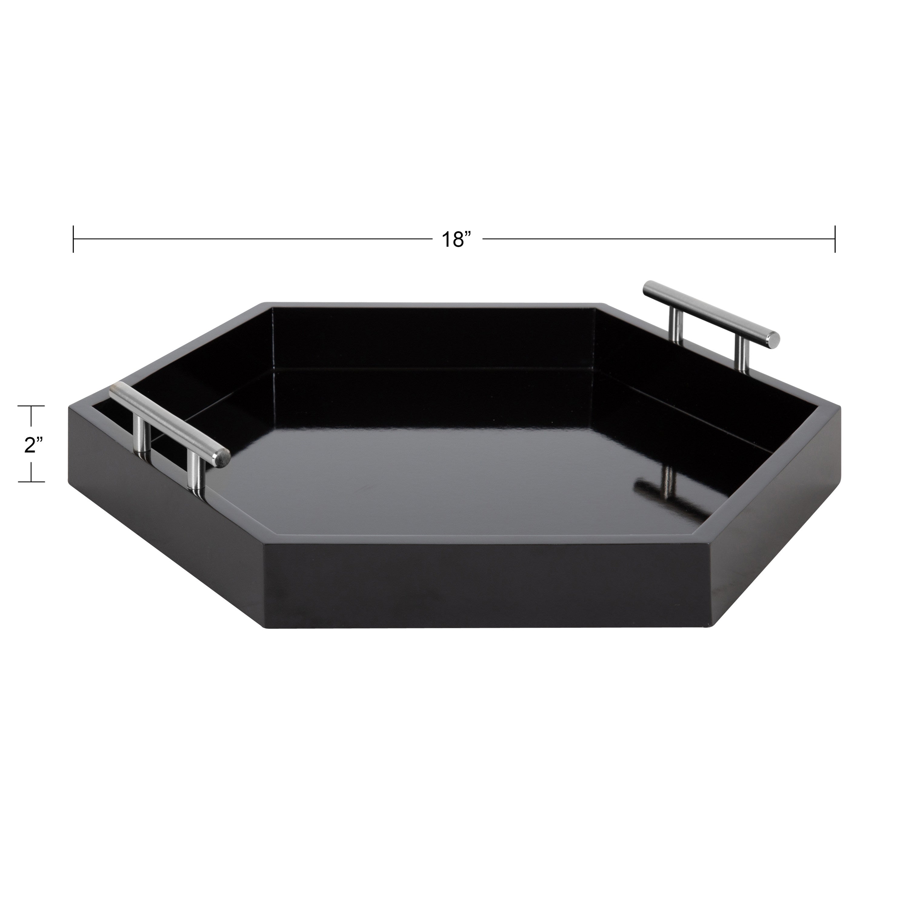 Lipton Hexagon Decorative Tray with Metal Handles