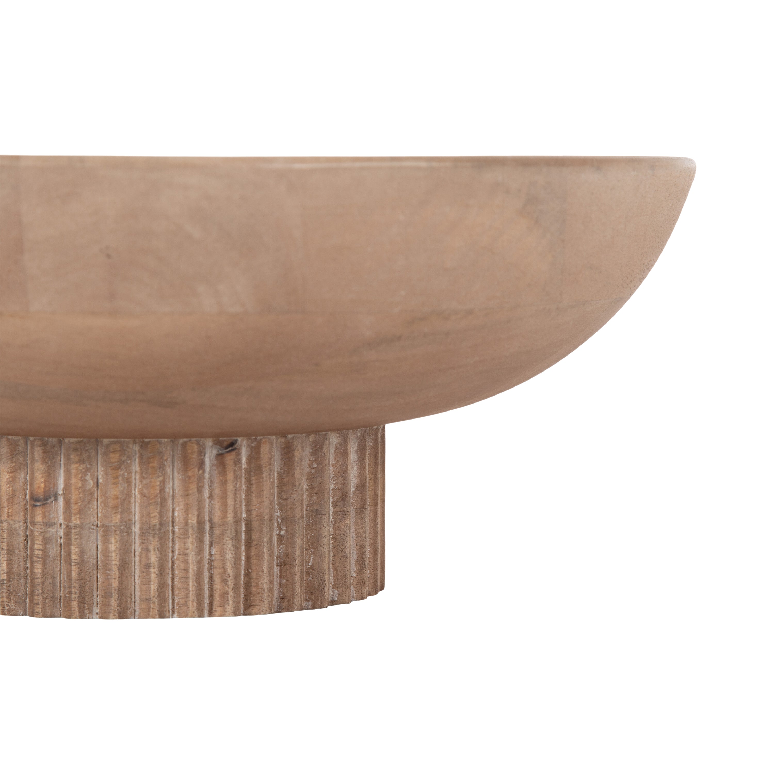 Rooks Ribbed Wood Bowl