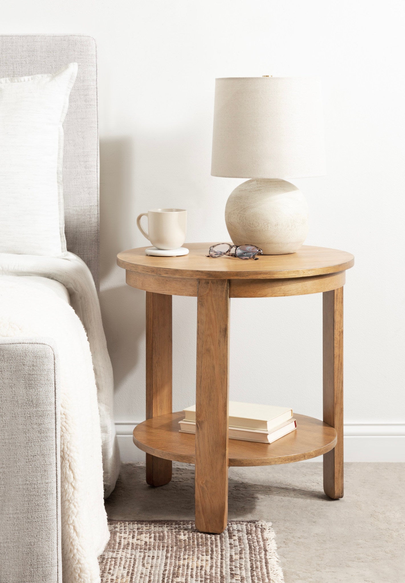 Foxford Round Wood Side Table