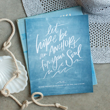 Let Hope Anchor Your Soul | Alabaster | Canvas