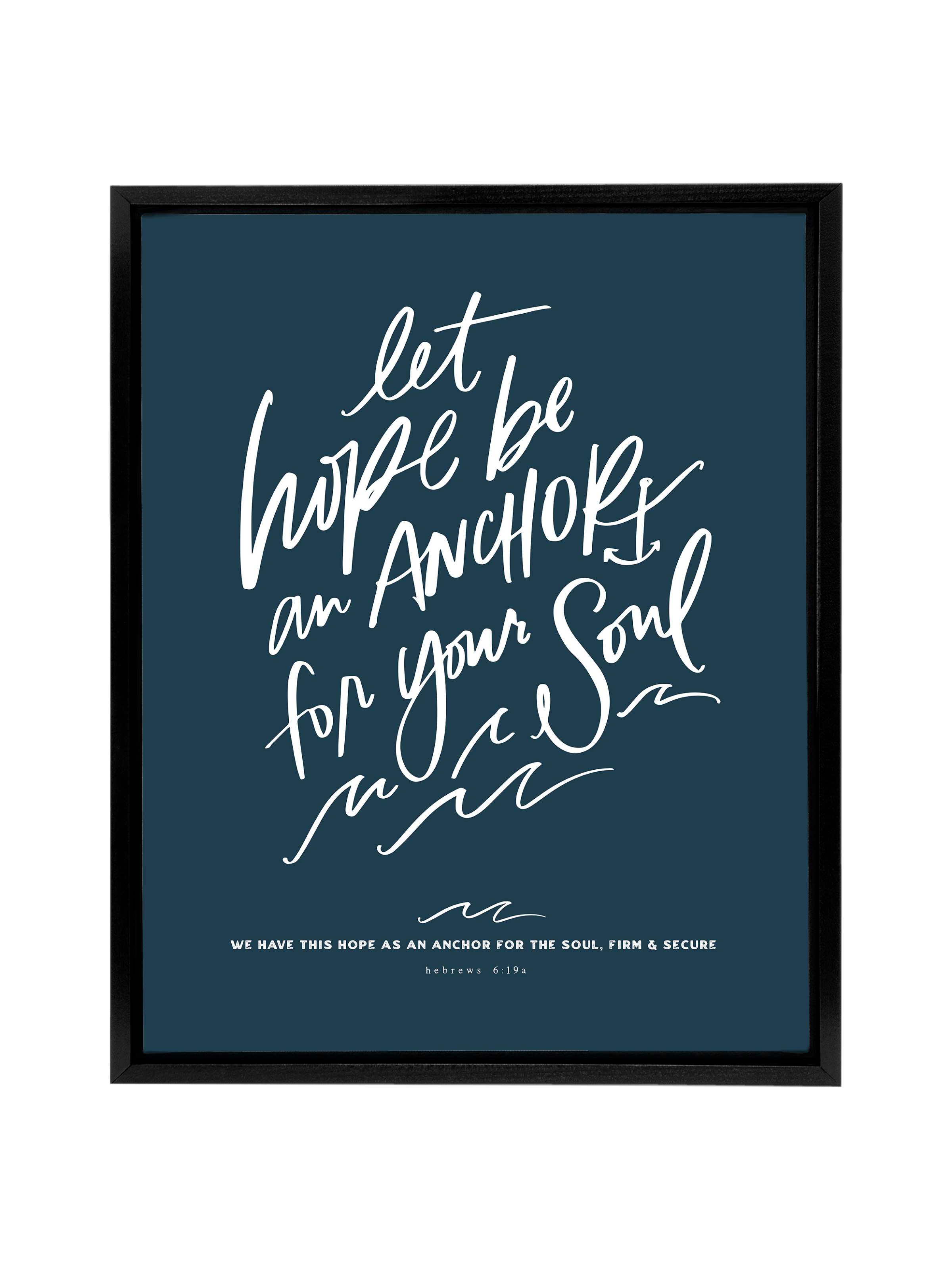 Let Hope Anchor Your Soul | Interior Navy | Canvas