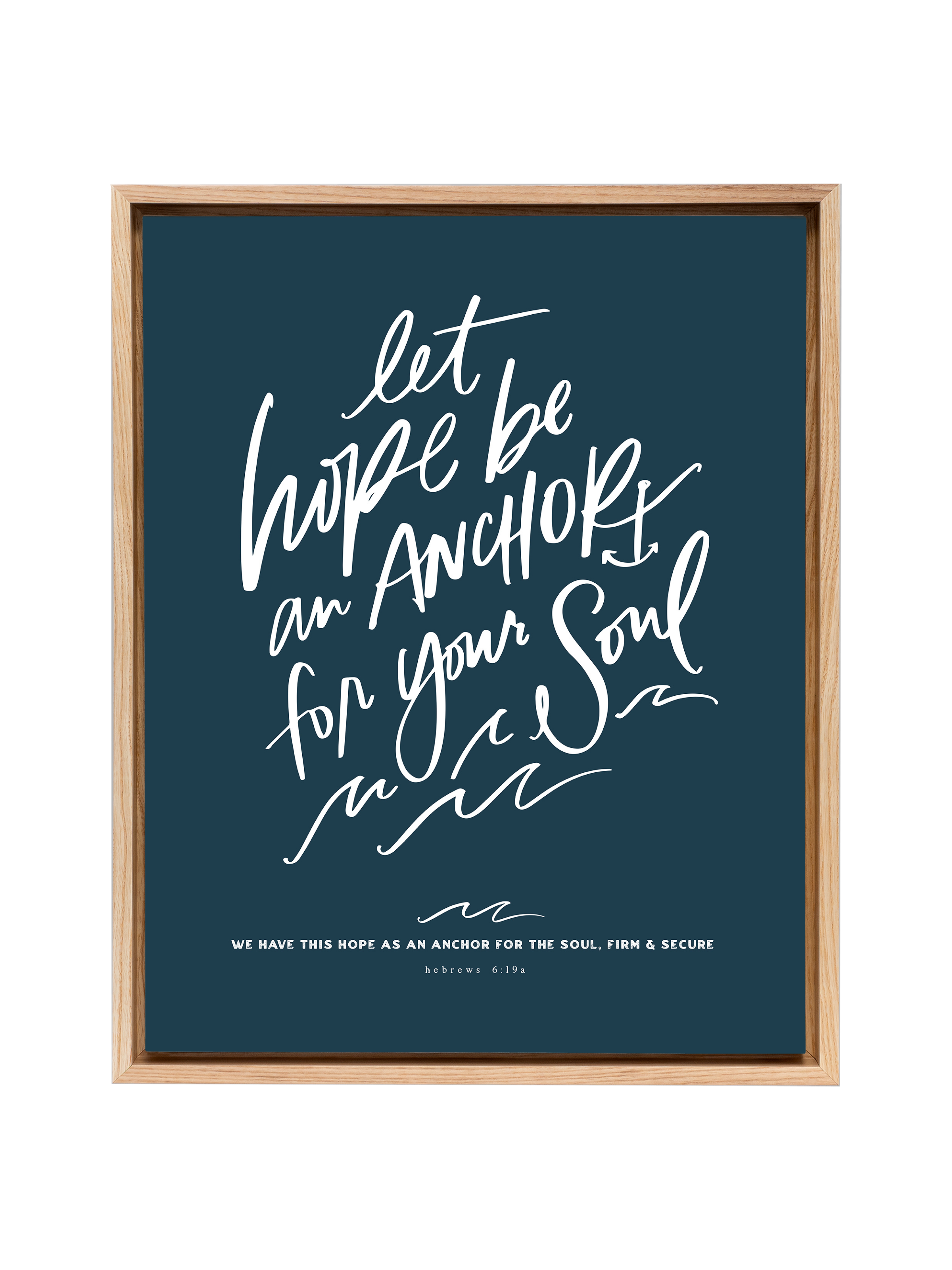 Let Hope Anchor Your Soul | Interior Navy | Canvas