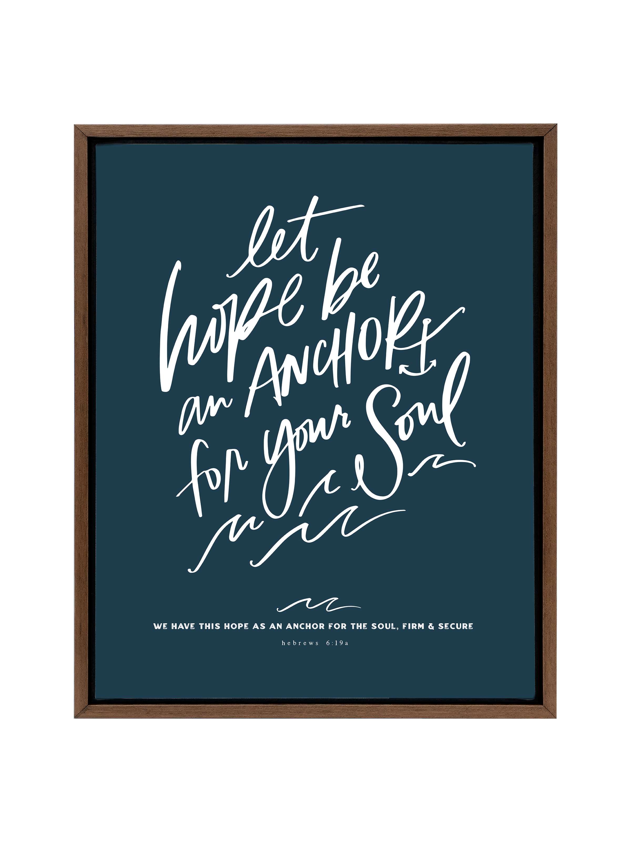 Let Hope Anchor Your Soul | Interior Navy | Canvas