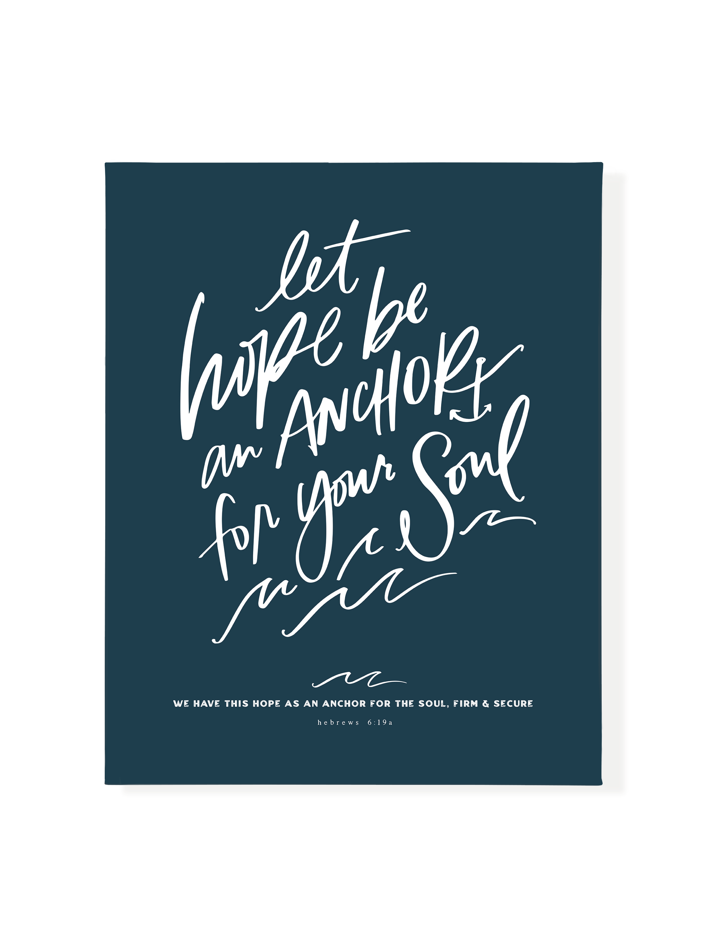 Let Hope Anchor Your Soul | Interior Navy | Canvas