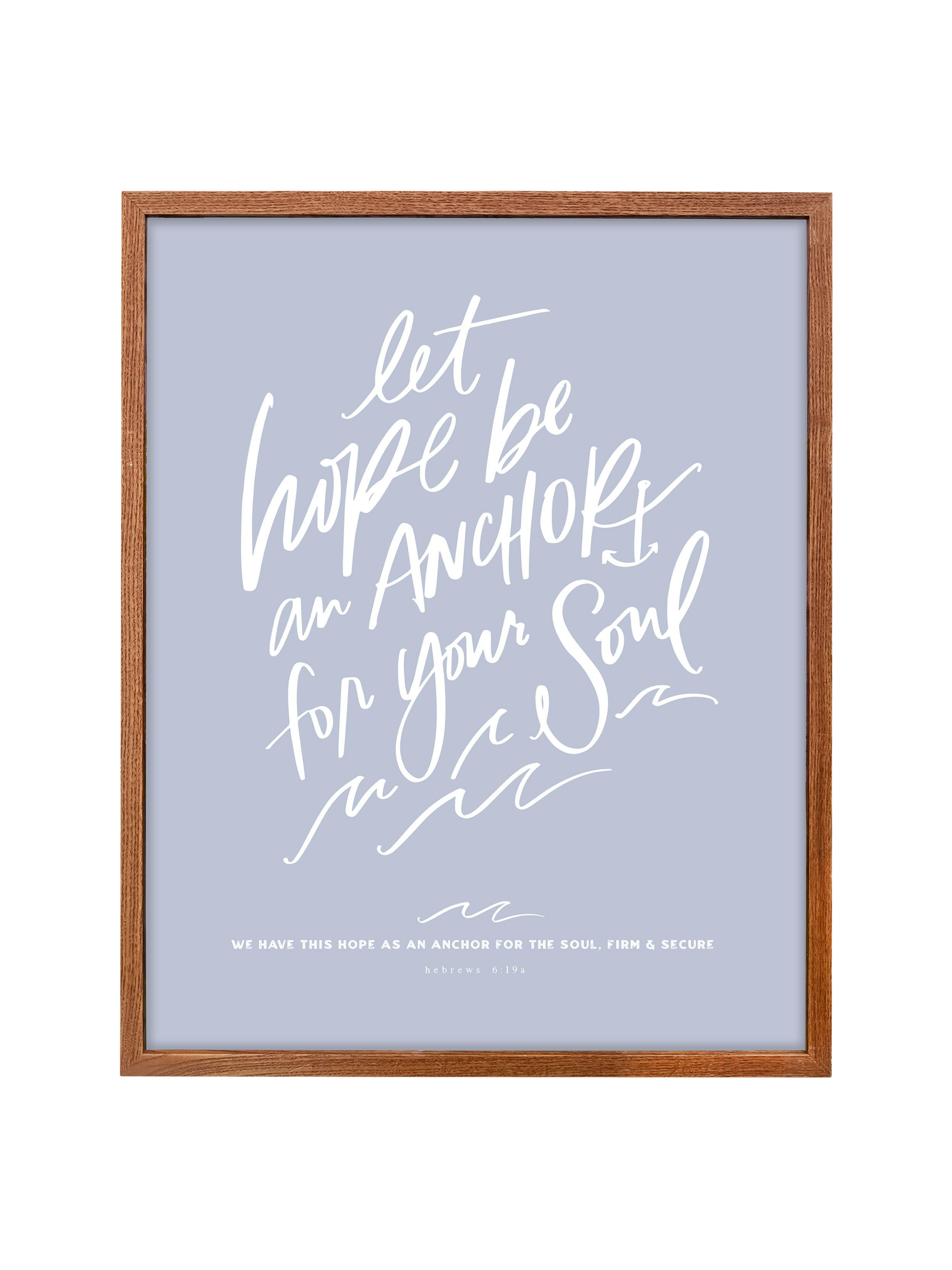 Let Hope Anchor Your Soul | Periwinkle | Canvas