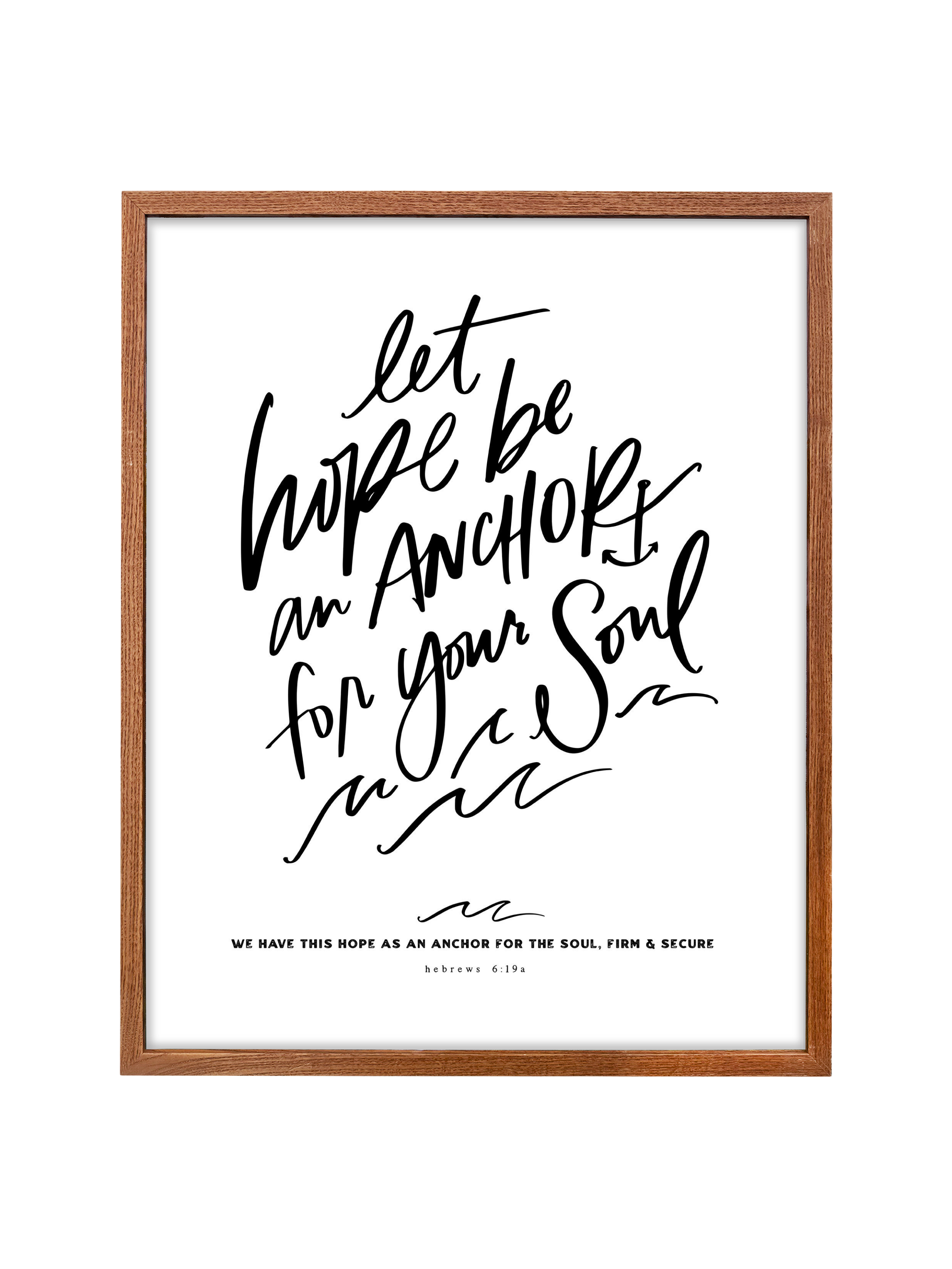 Let Hope Anchor Your Soul | Pure White | Canvas