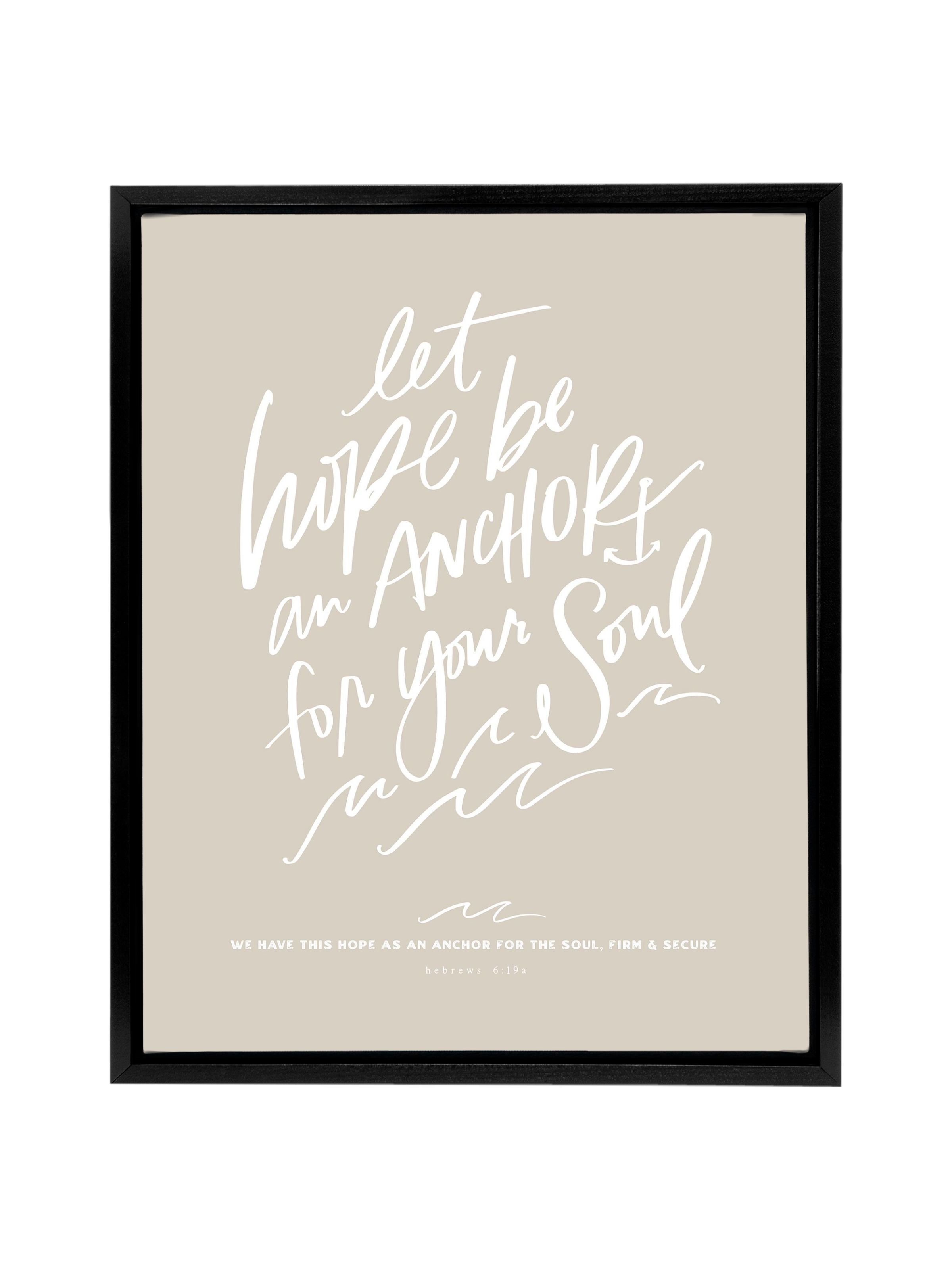 Let Hope Anchor Your Soul | Putty | Canvas