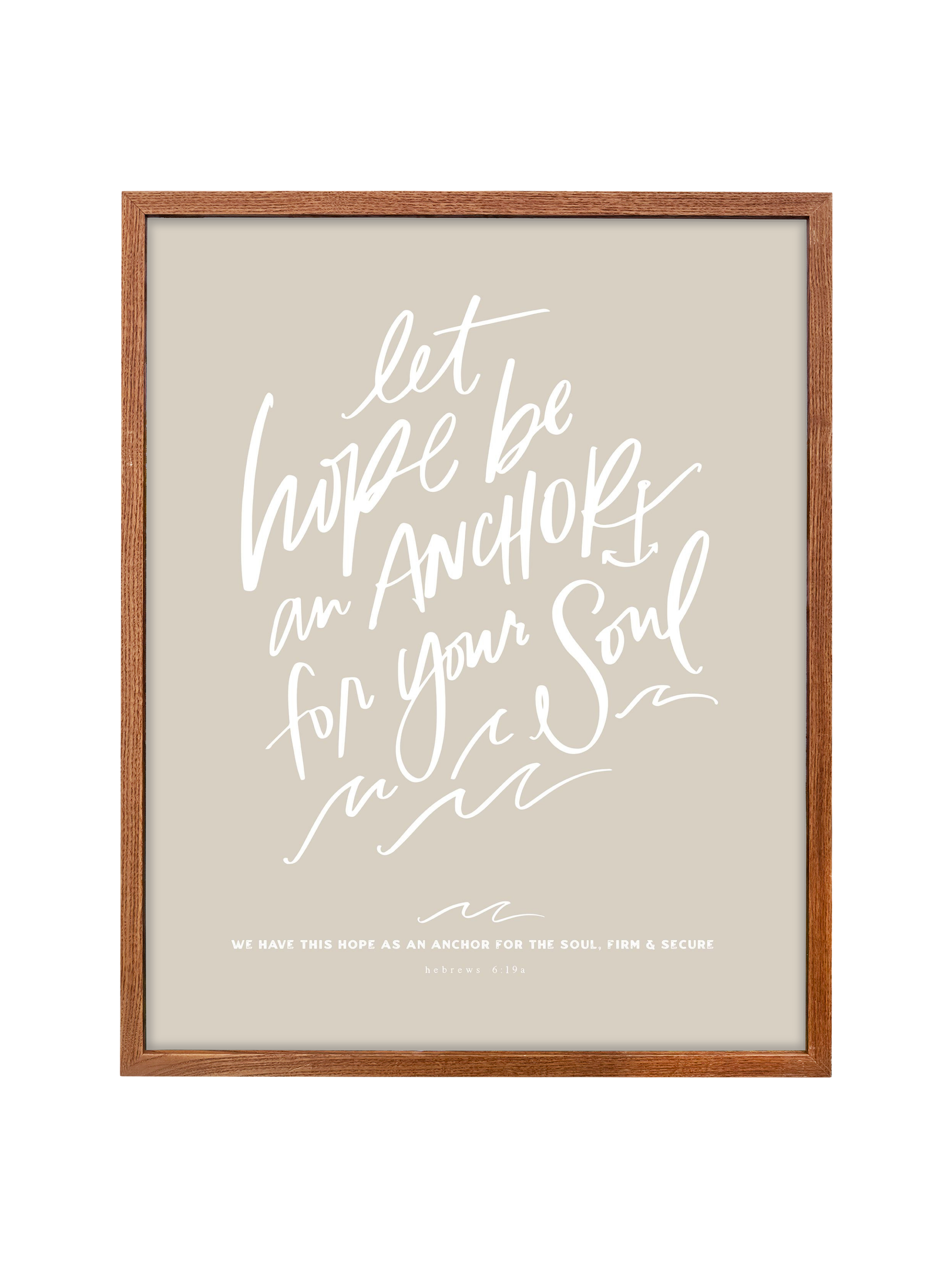Let Hope Anchor Your Soul | Putty | Canvas