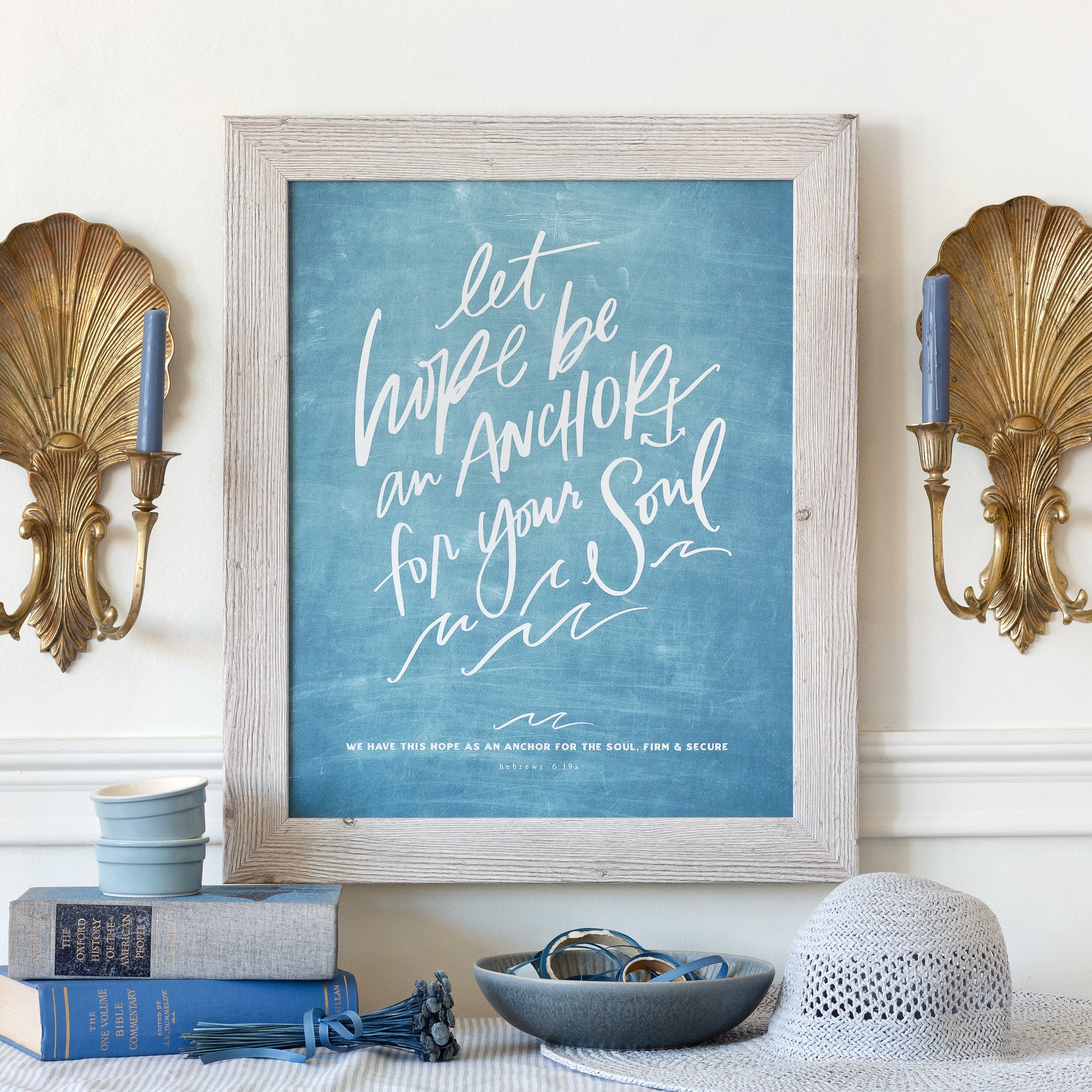 Let Hope Anchor Your Soul | Warm Grey | Canvas