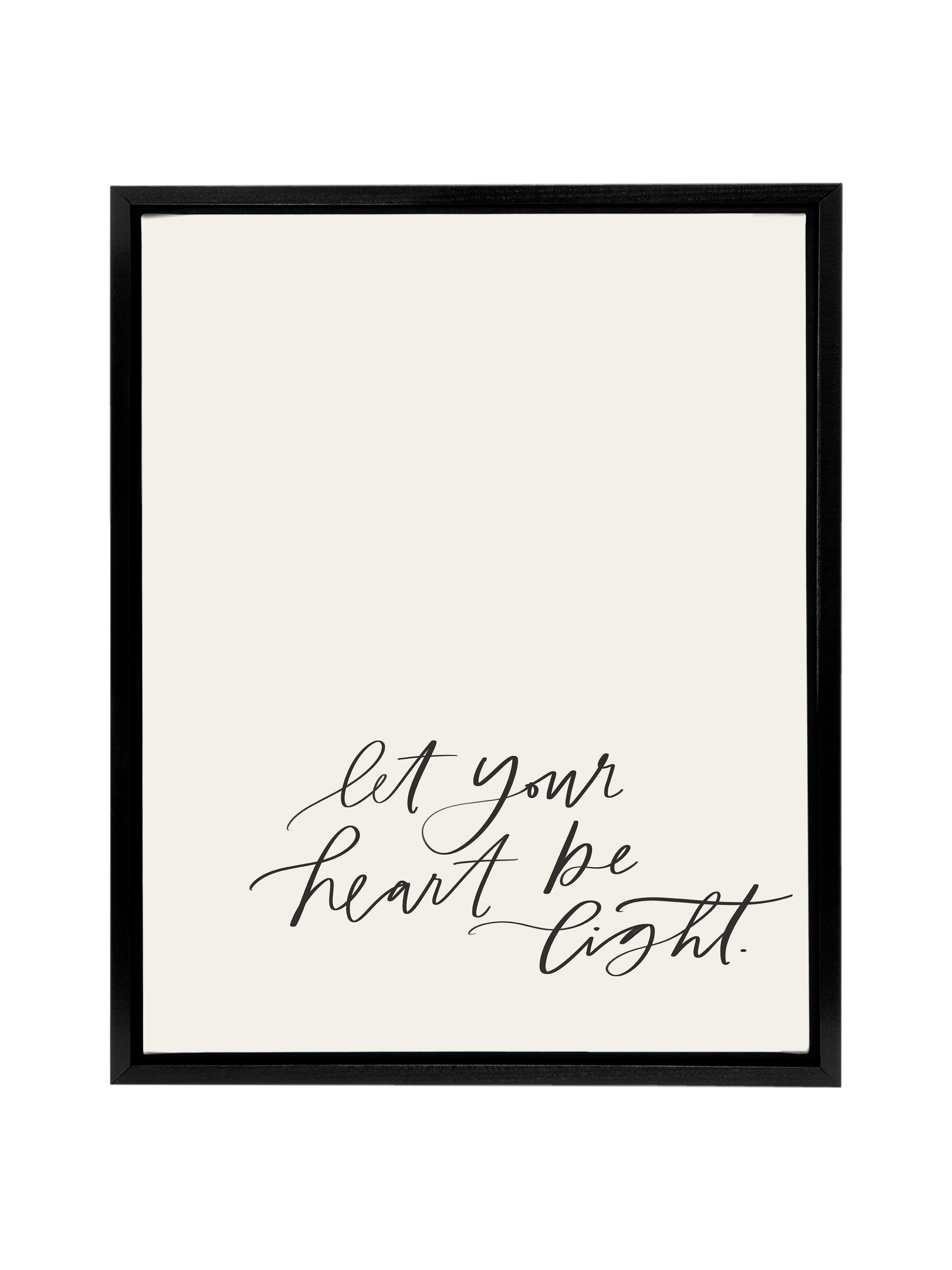 Let Your Heart be Light | Alabaster | Canvas
