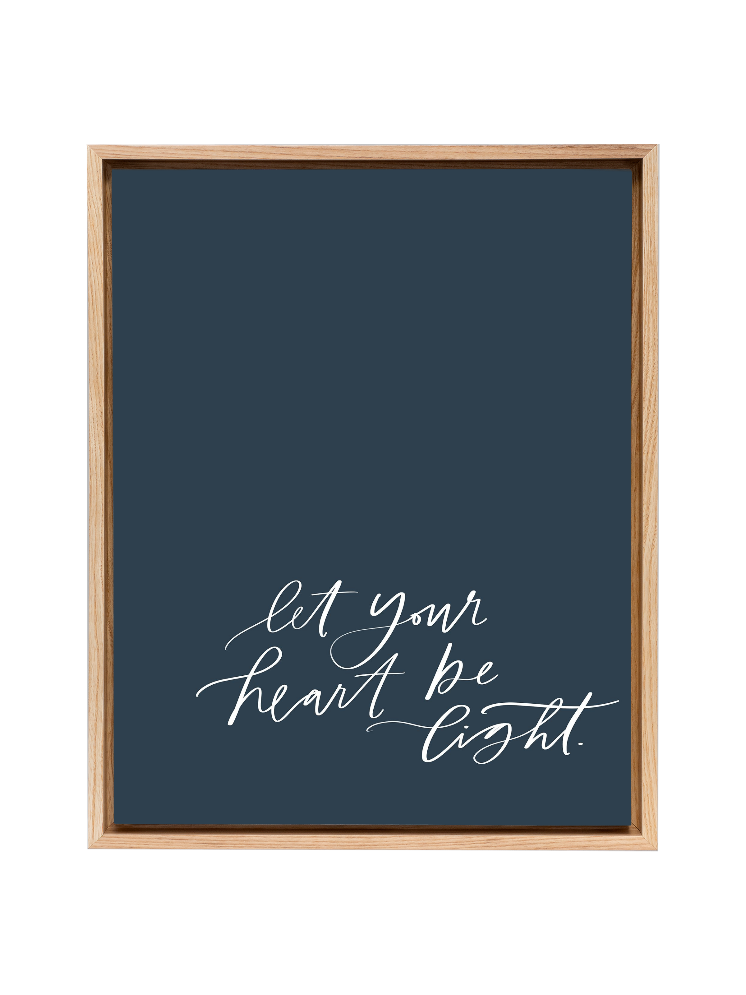 Let Your Heart be Light | Interior Navy | Canvas