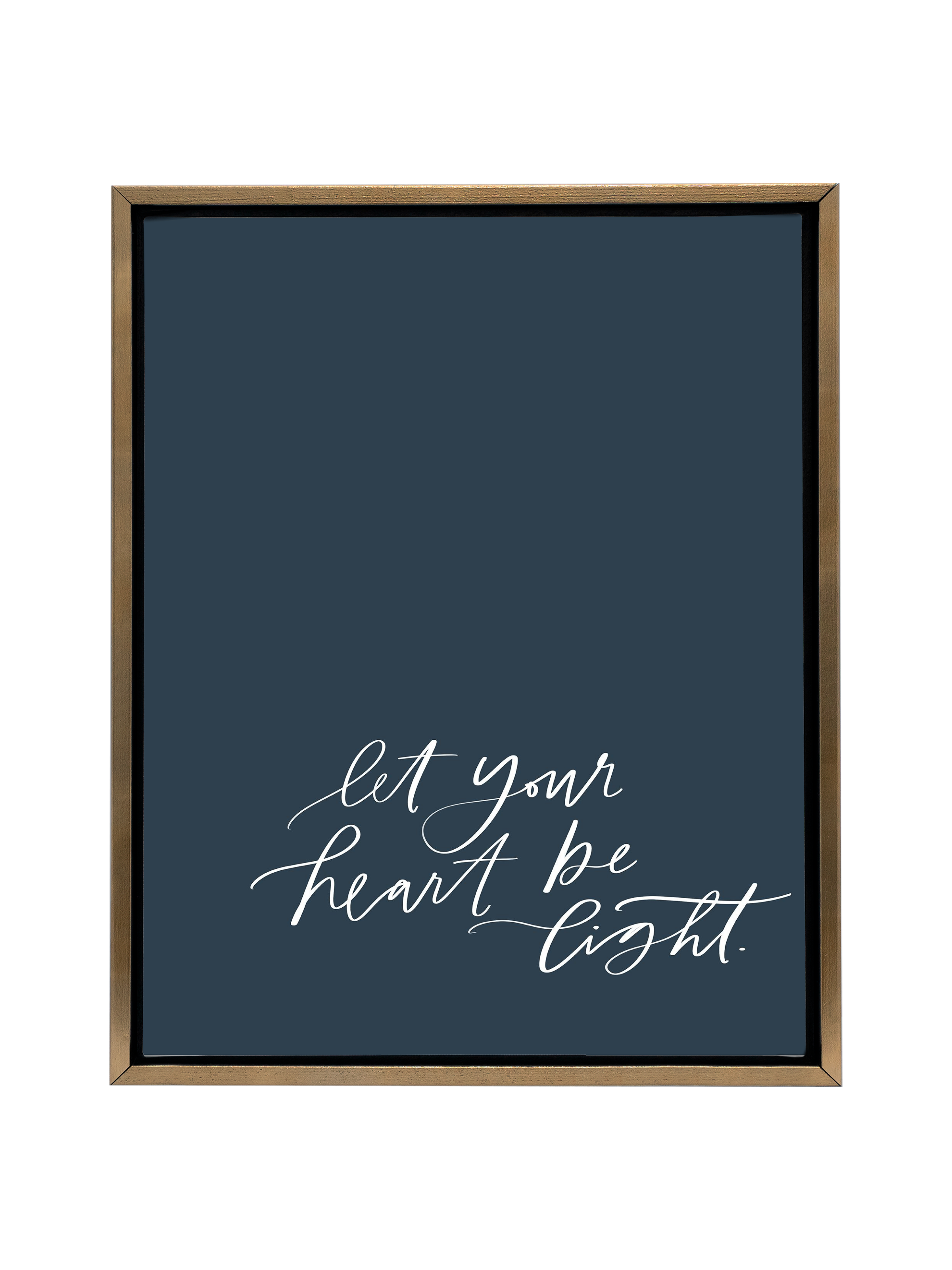 Let Your Heart be Light | Interior Navy | Canvas