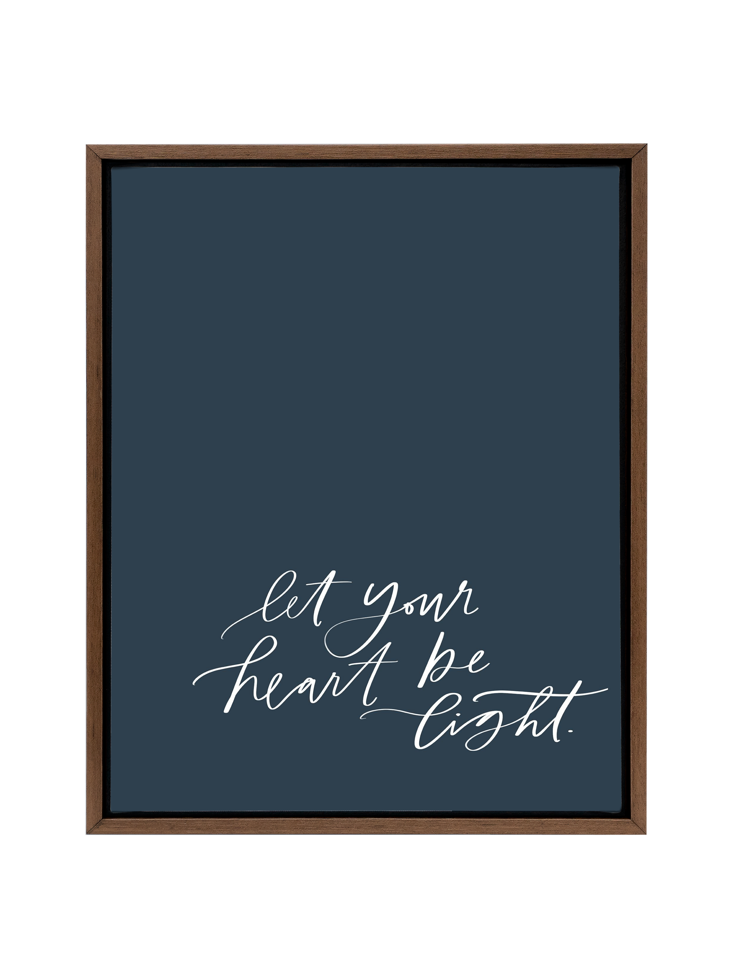 Let Your Heart be Light | Interior Navy | Canvas