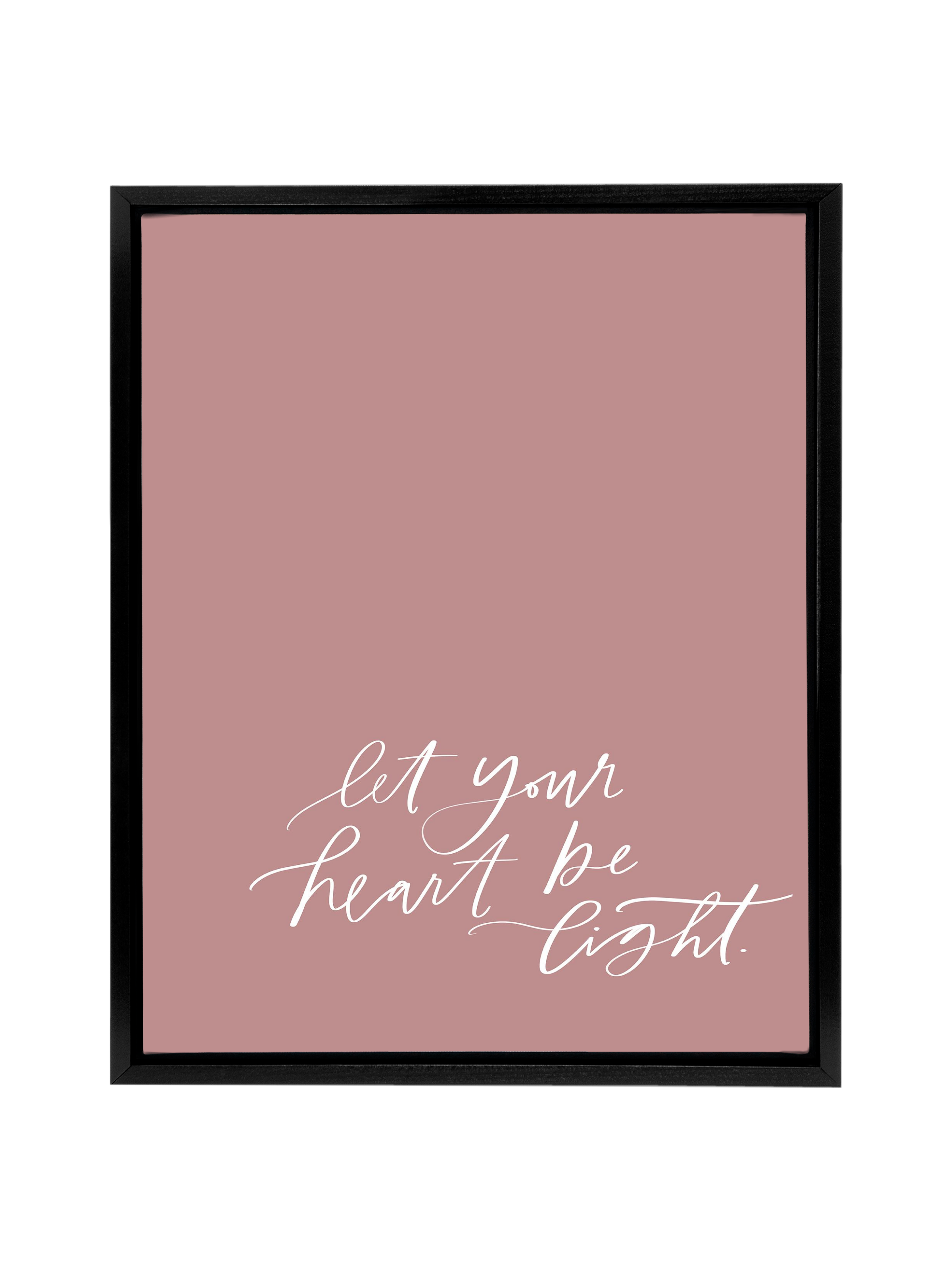 Let Your Heart be Light | Mauve | Canvas