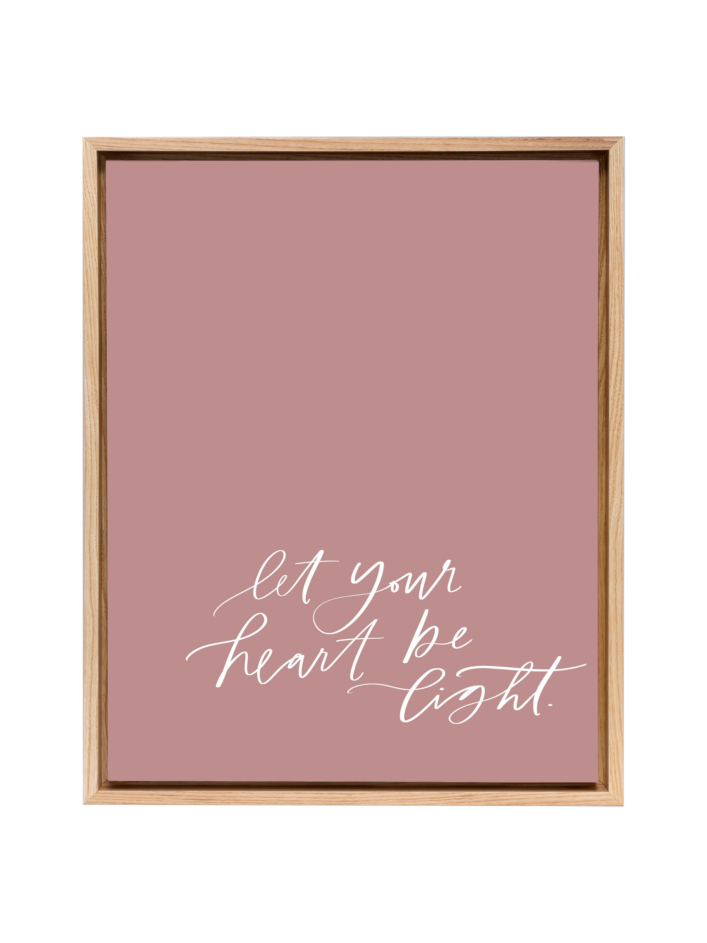 Let Your Heart be Light | Mauve | Canvas