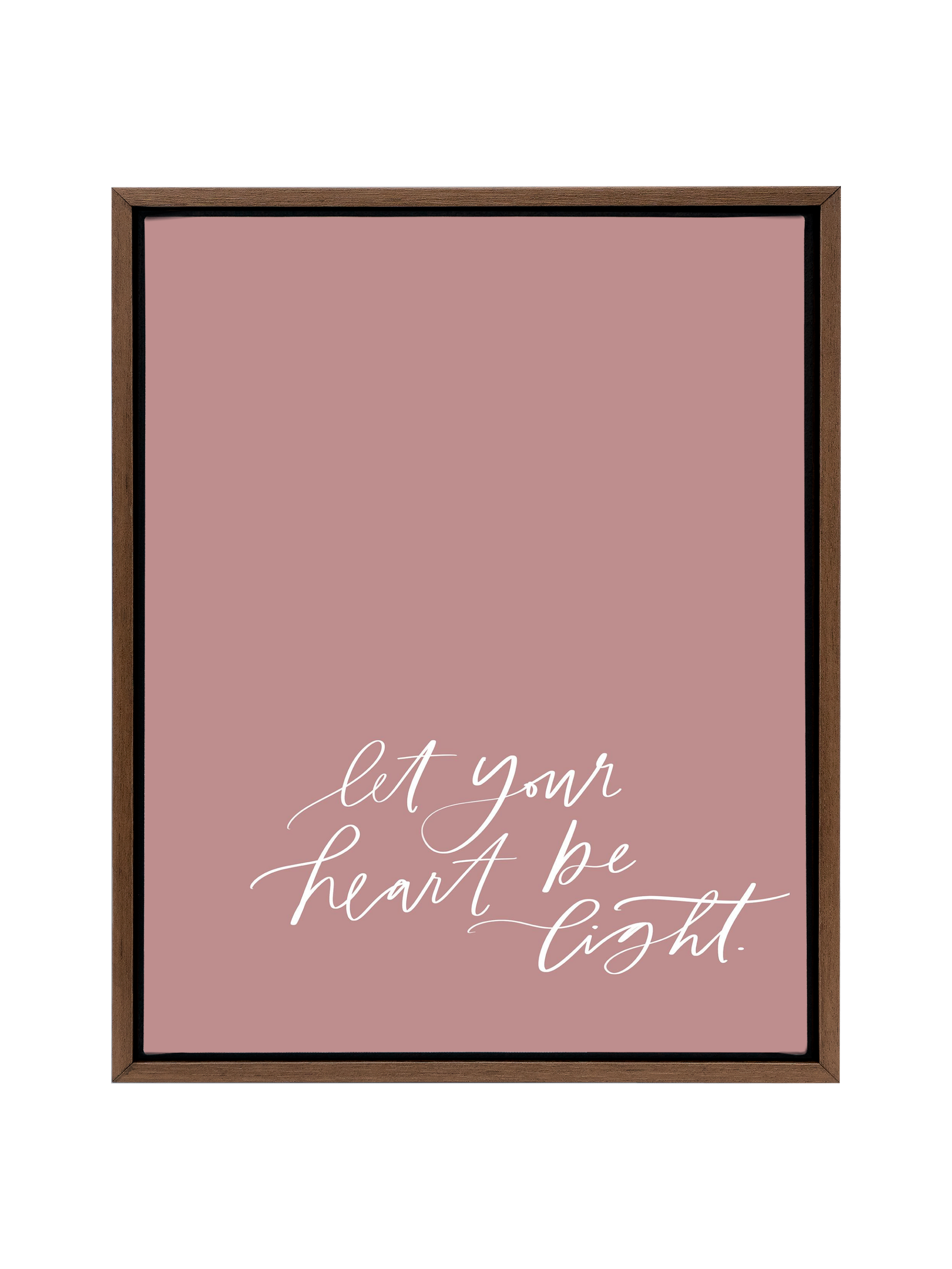 Let Your Heart be Light | Mauve | Canvas