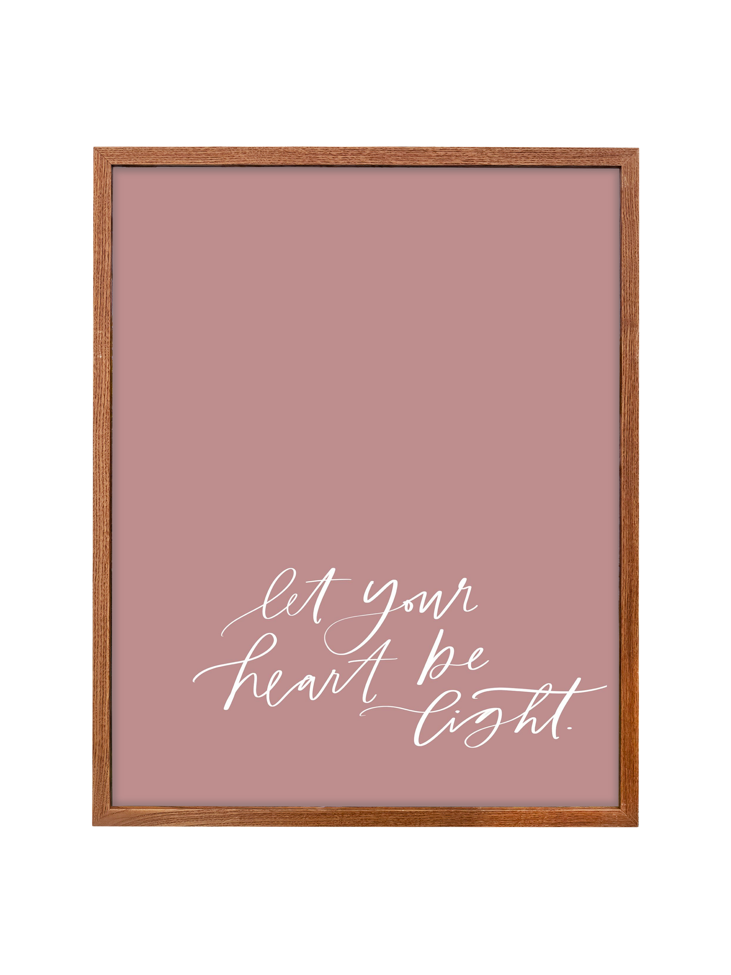 Let Your Heart be Light | Mauve | Canvas