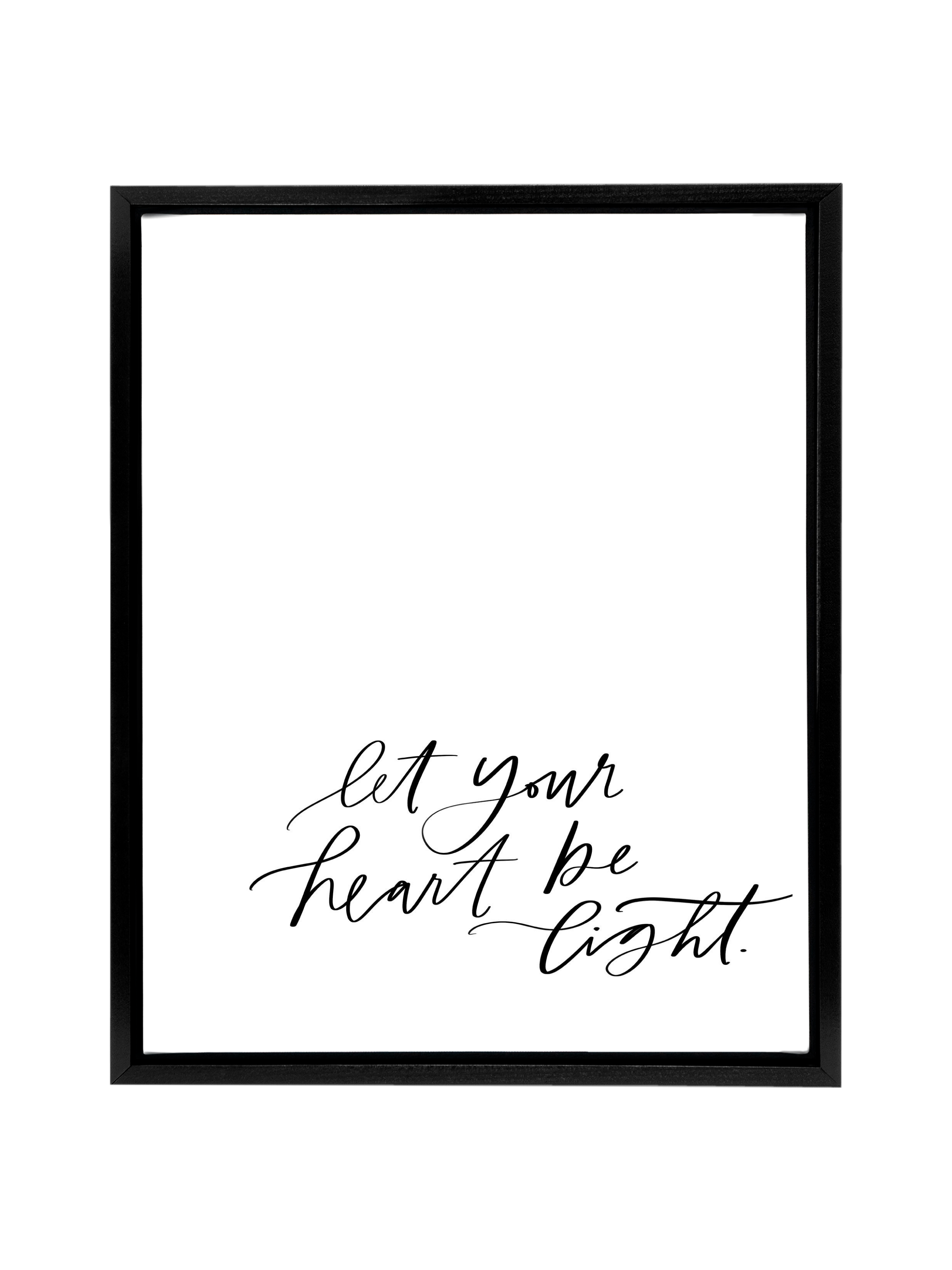 Let Your Heart be Light | Pure White | Canvas