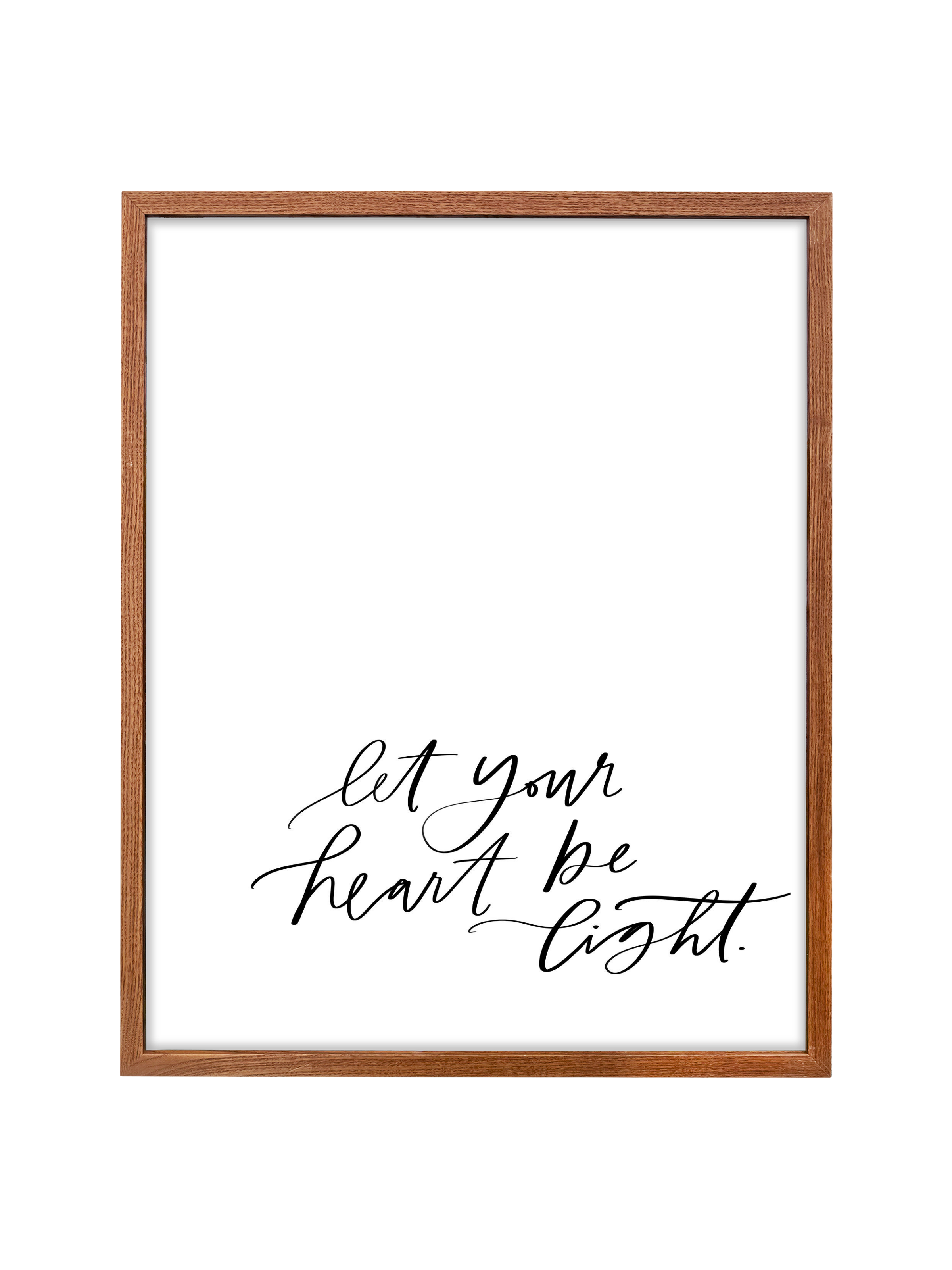 Let Your Heart be Light | Pure White | Canvas