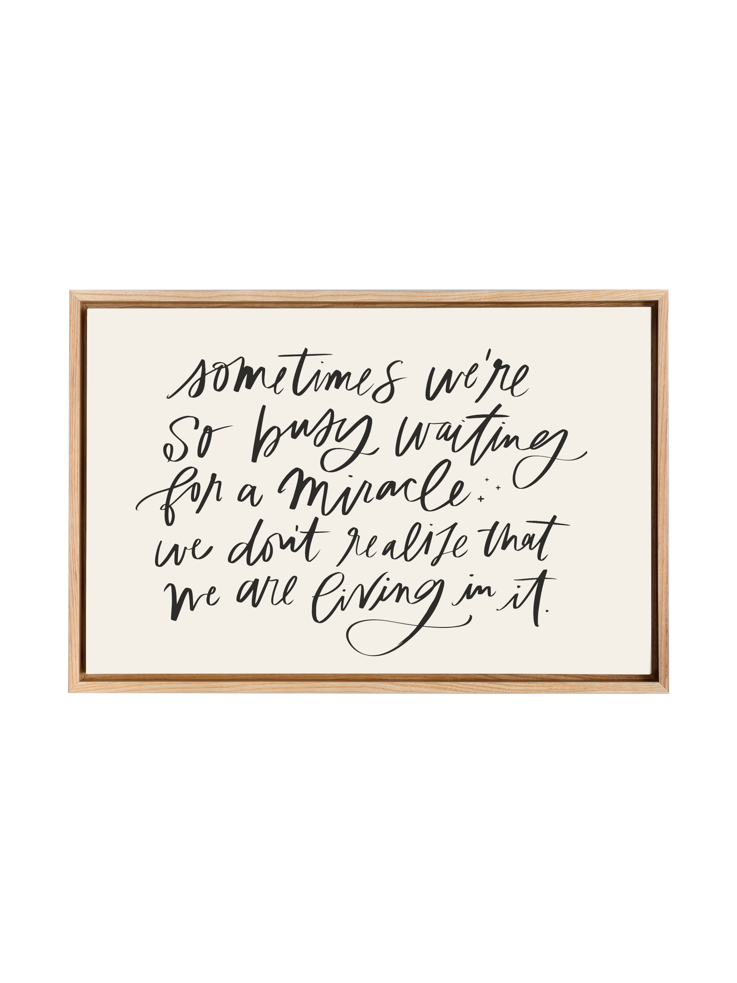 Living in the Miracle | Alabaster | Canvas