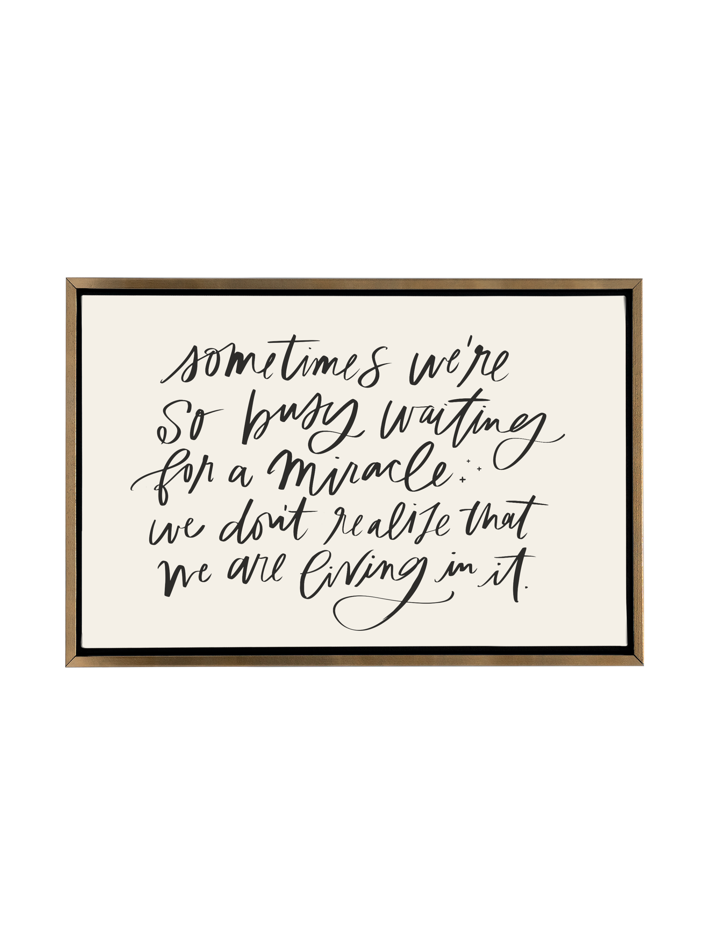 Living in the Miracle | Alabaster | Canvas