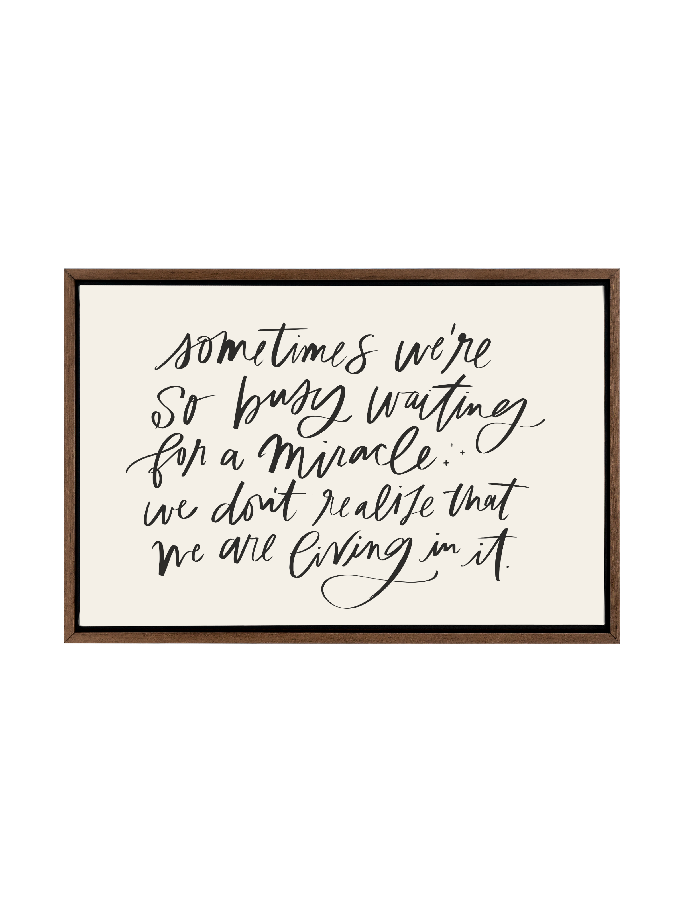 Living in the Miracle | Alabaster | Canvas