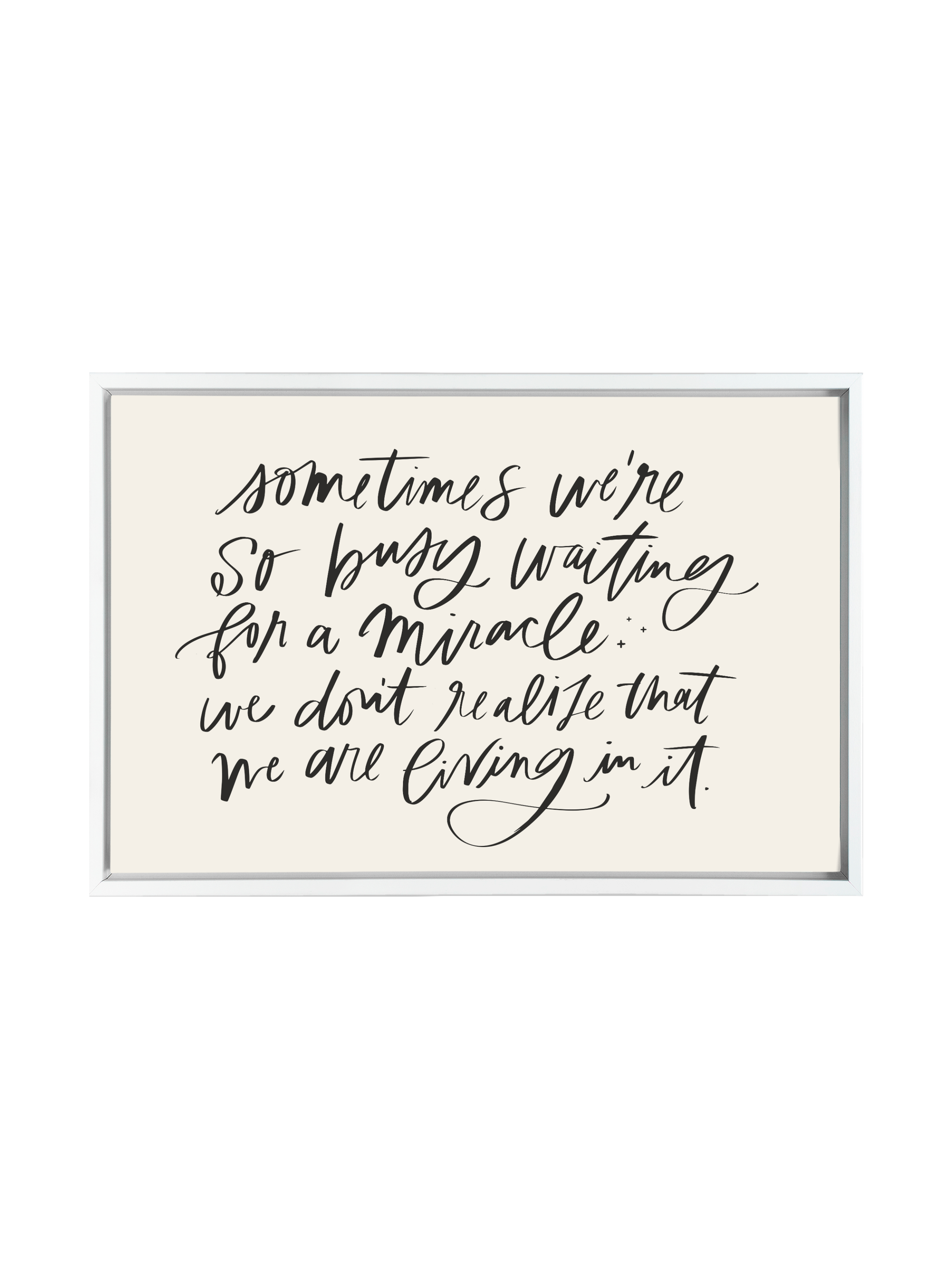 Living in the Miracle | Alabaster | Canvas