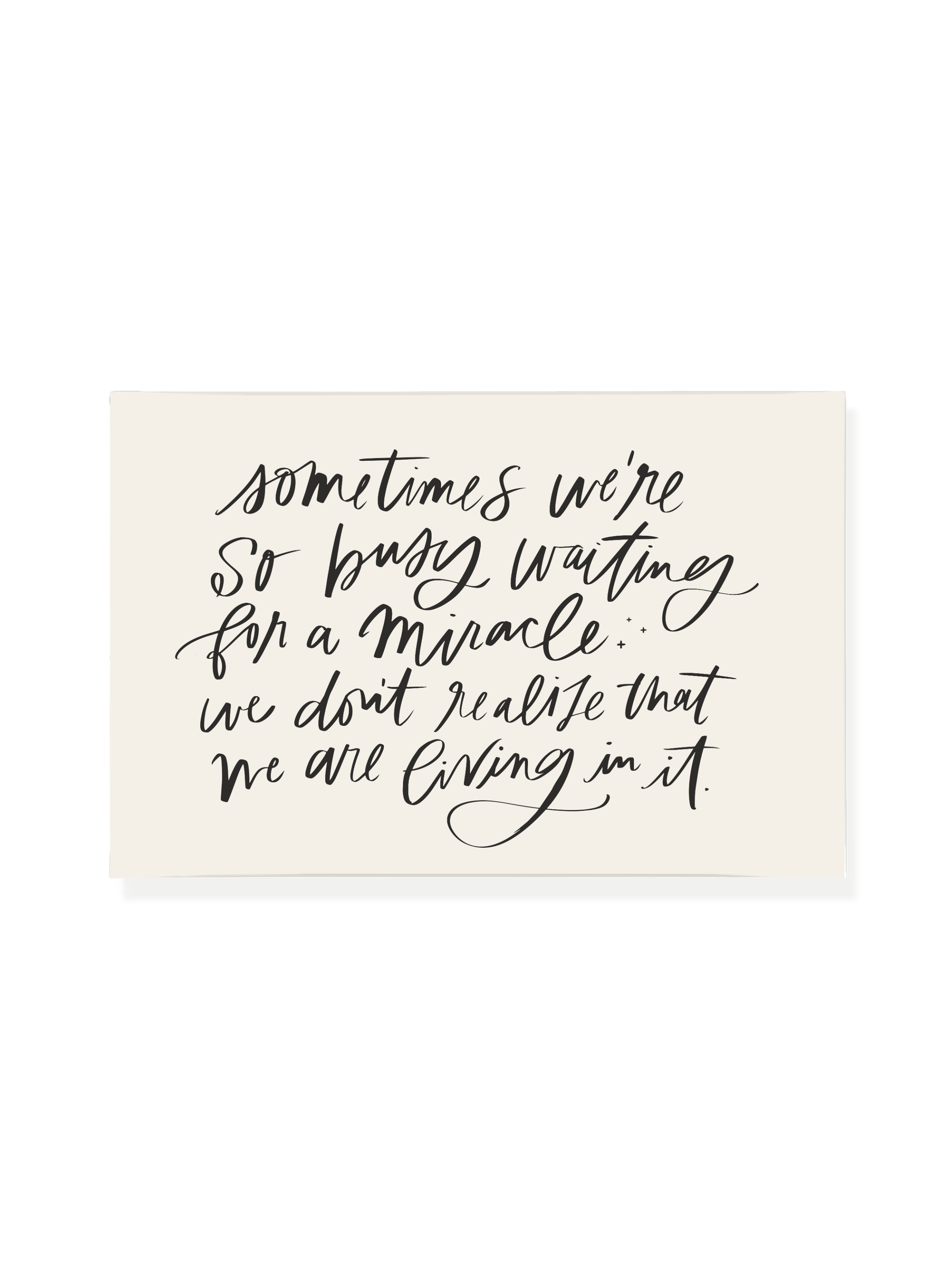 Living in the Miracle | Alabaster | Canvas