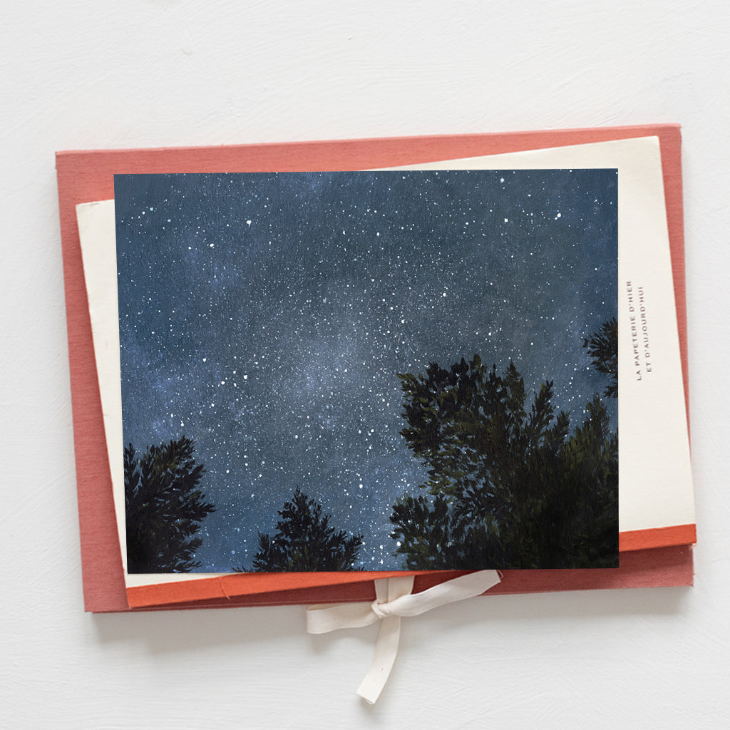 Looking Up at the Night Sky | Art Print