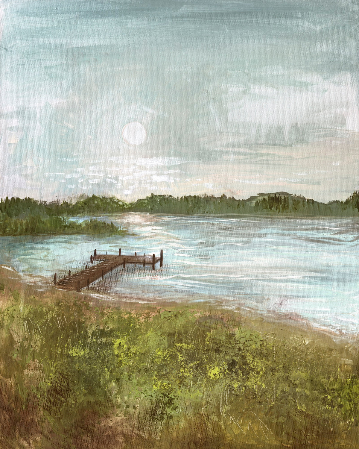 Magic Hour at the Dock Canvas Wall Art