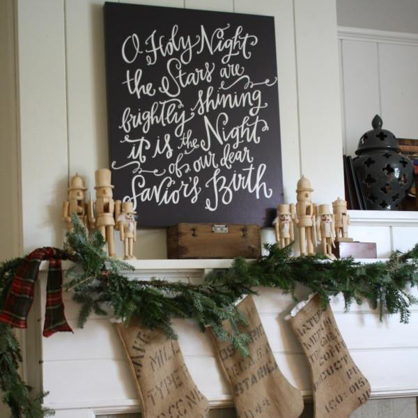Christmas Chalkboard - O Holy Night - The Lilypad Cottage
