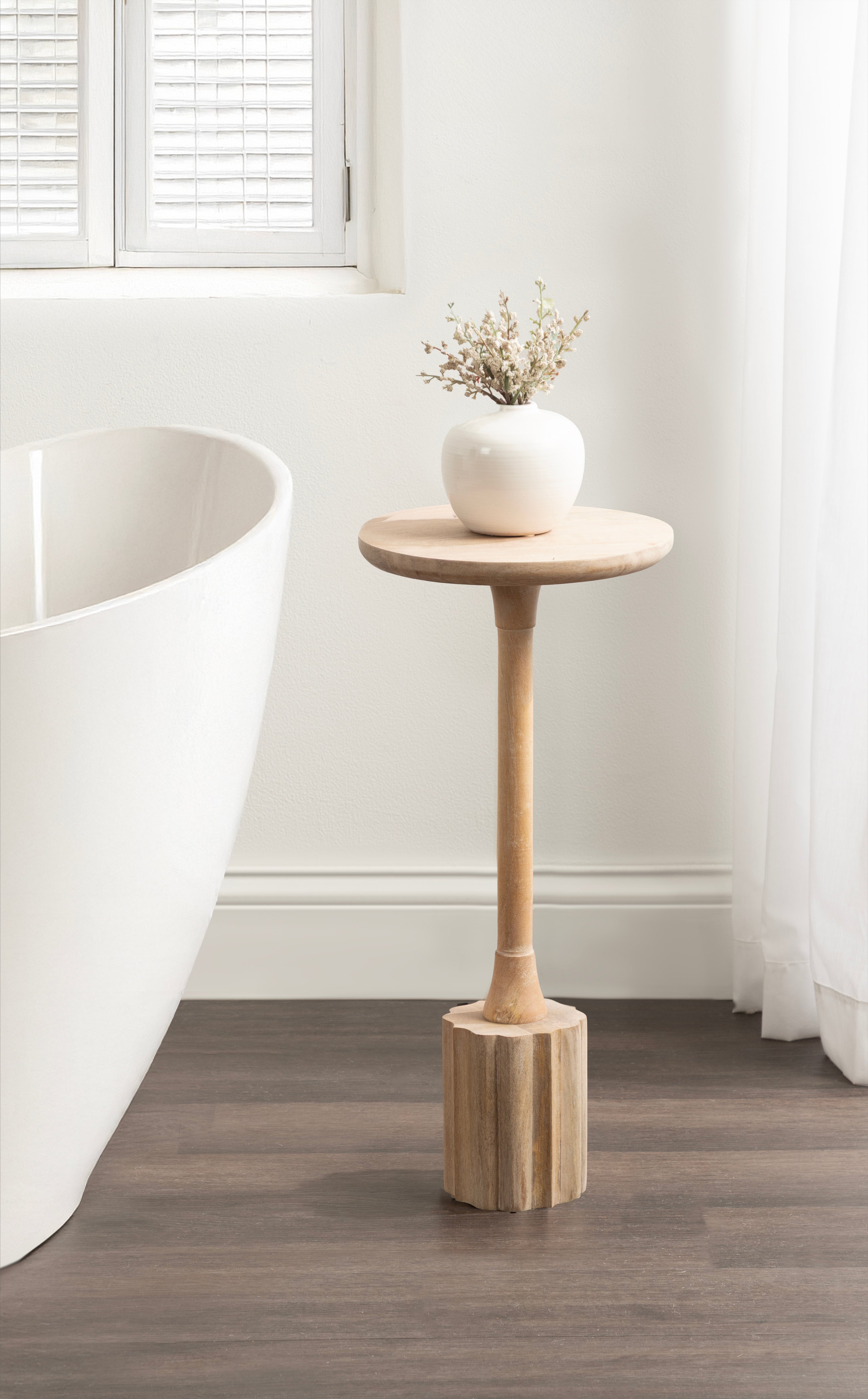 Nisha Wood Drink Table