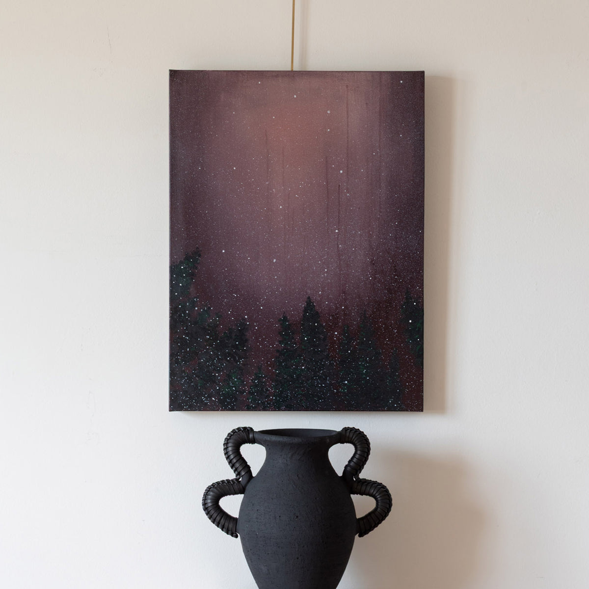 Midnight Snowfall Canvas Wall Art