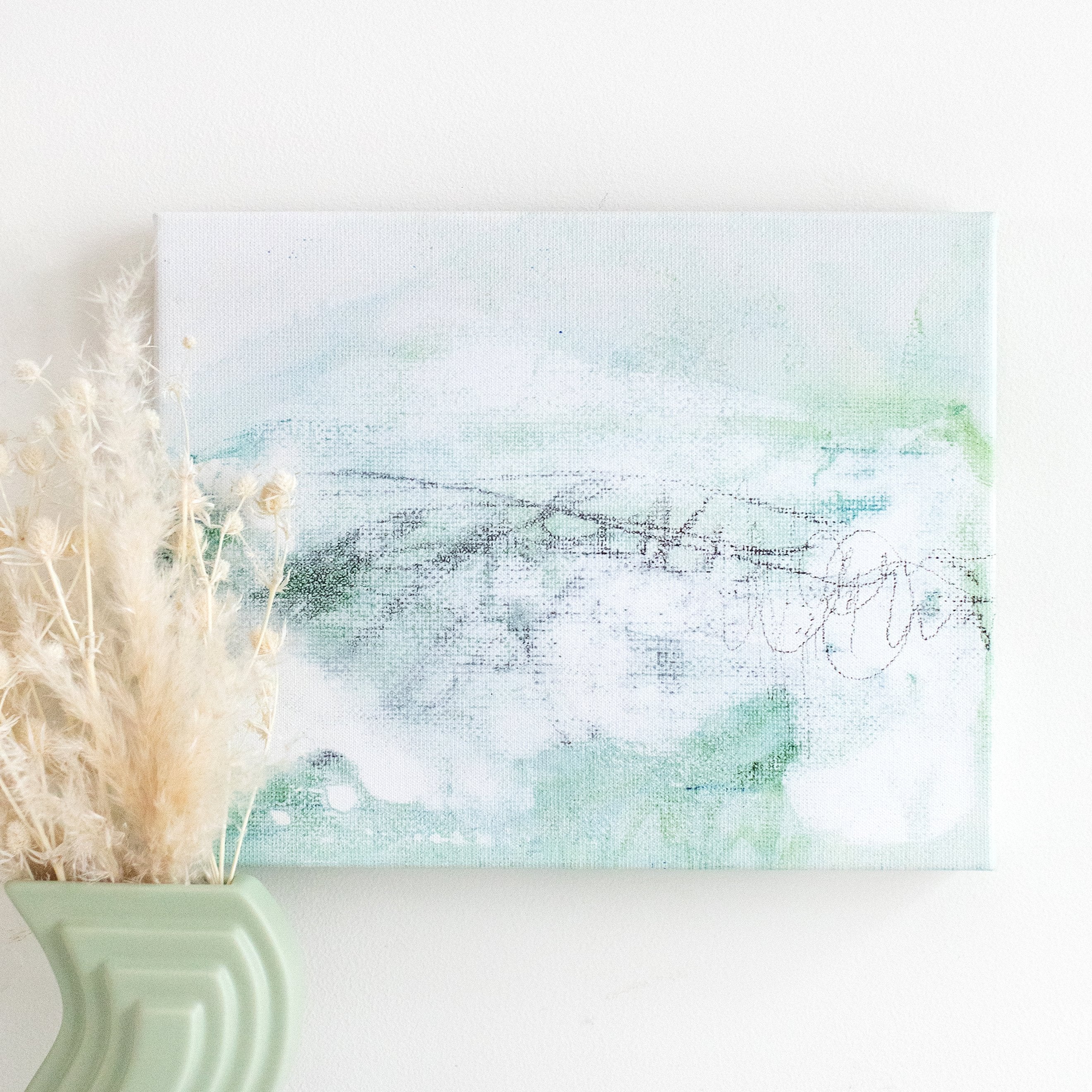 Sea Foam Mini ✧・ﾟ Textured Canvas Wall Art