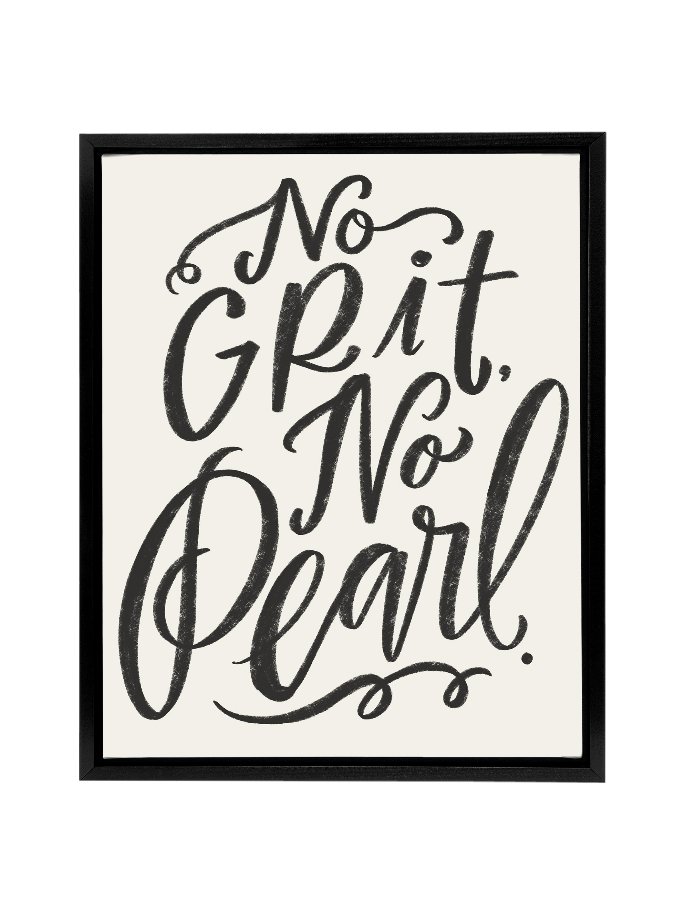 No Grit, No Pearl | Alabaster | Canvas