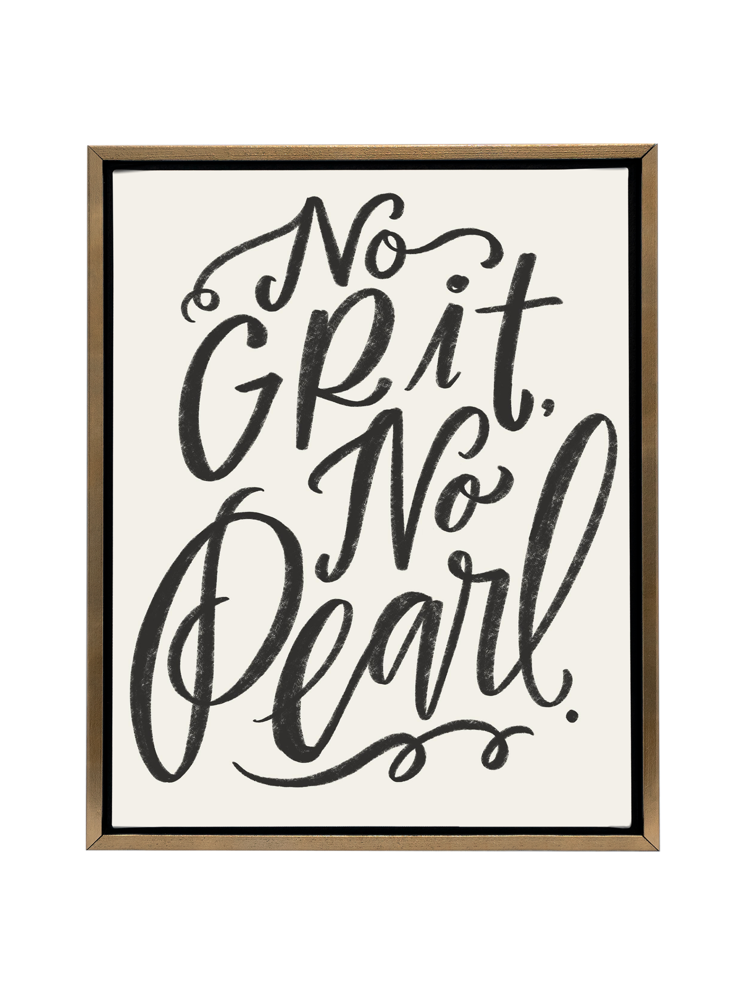 No Grit, No Pearl | Alabaster | Canvas